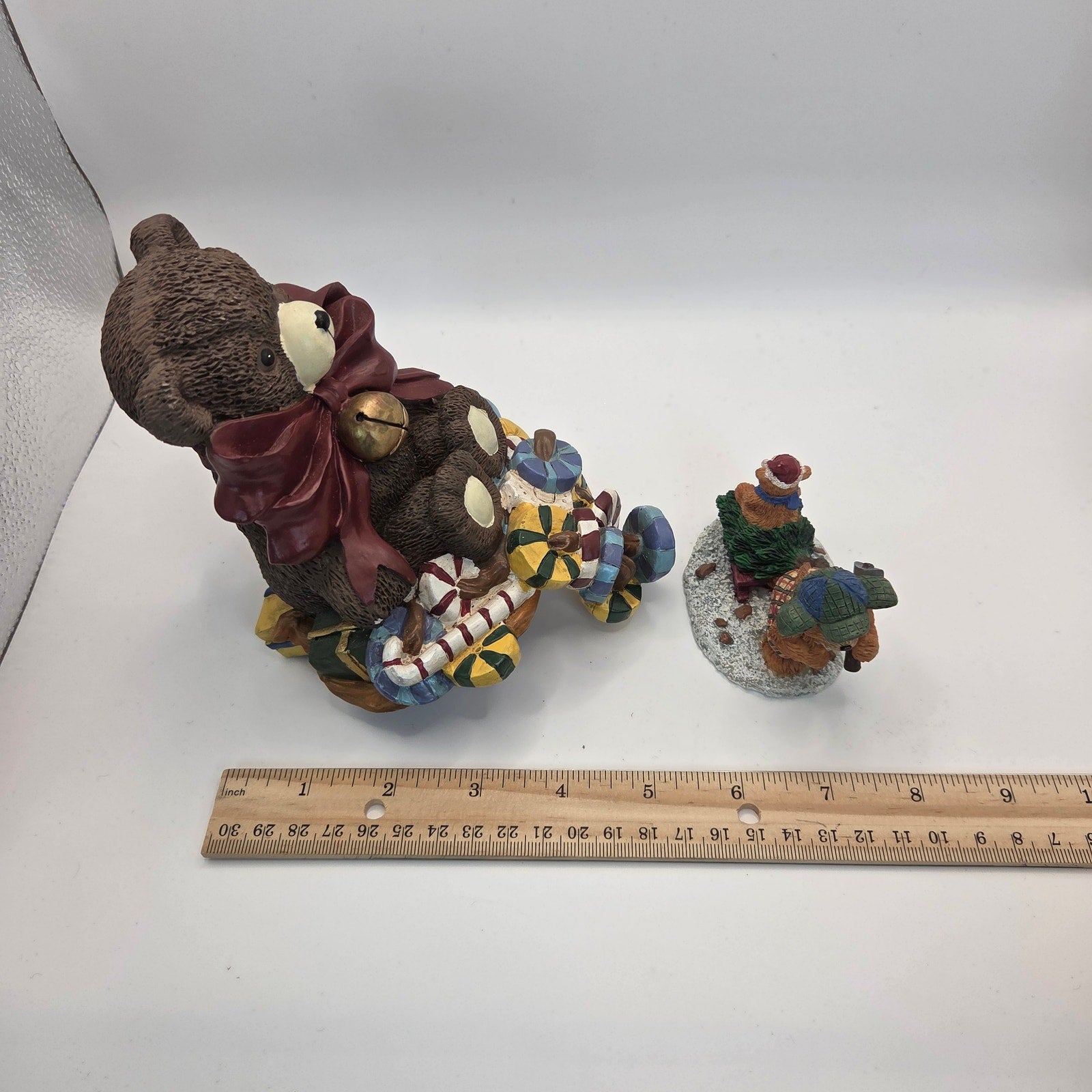 Vintage Style Bear Figurine Lot – Russ Berrie & Stocking Holder