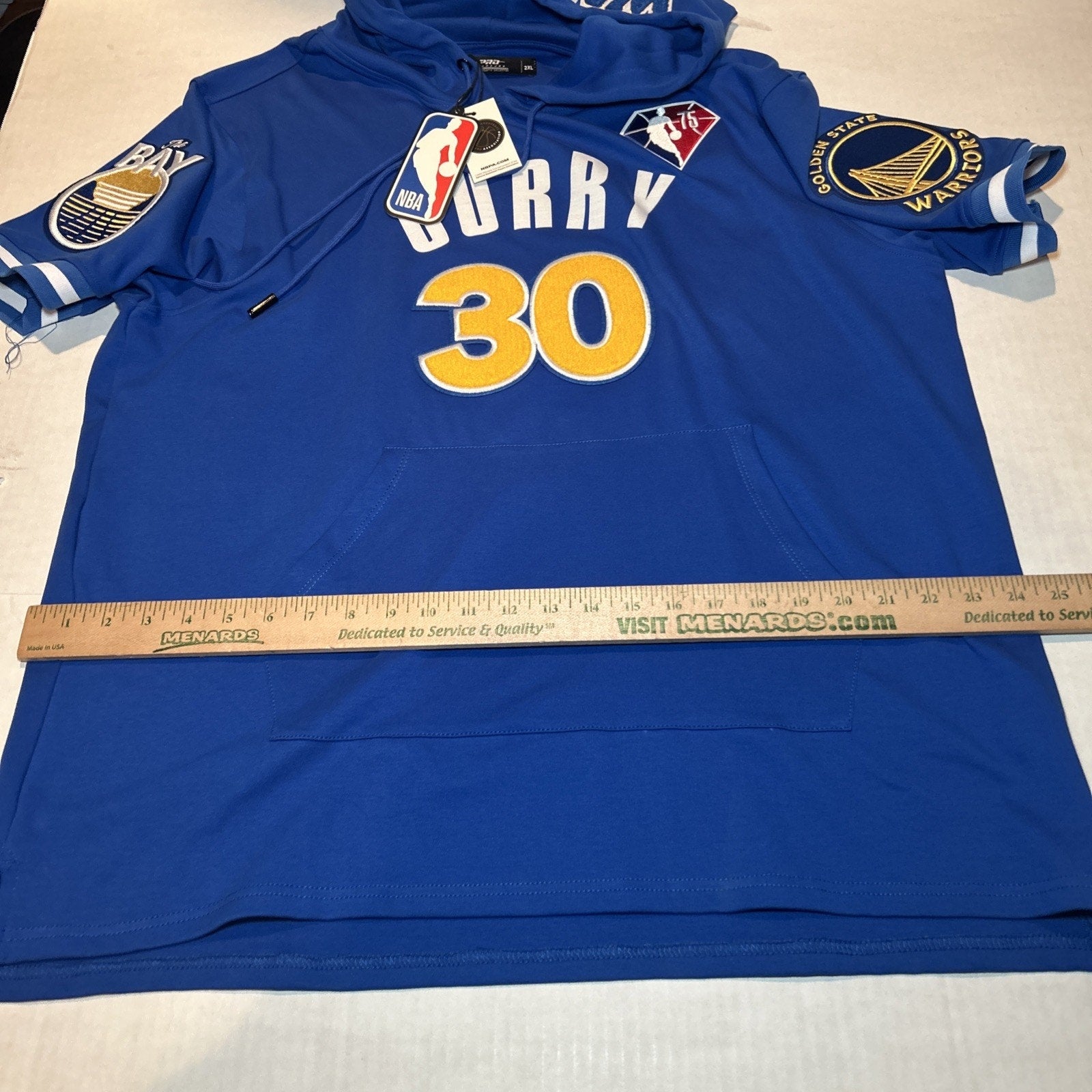 Stephen Curry #30 Golden State Warriors Pro Standard Hoodie 2XL NBA Short Sleeve