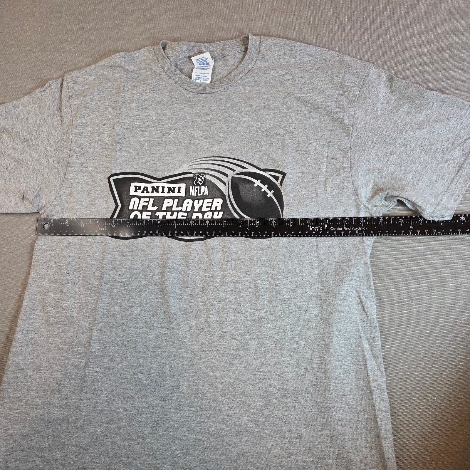 Panini NFL Player of the Day 2013 Promo Tee Shirt Gray Delta Pro Weight L