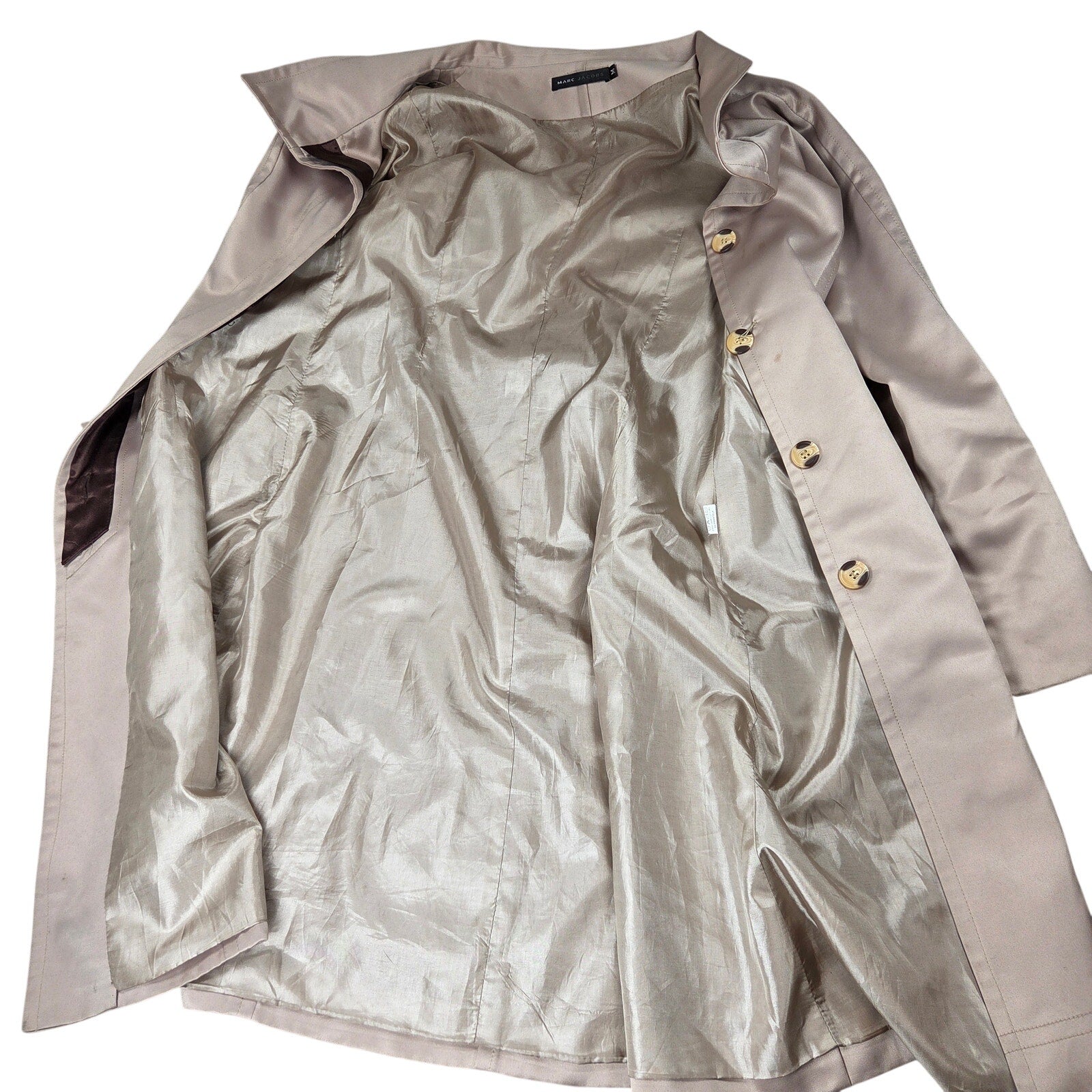 Vintage Marc Jacobs 100% Silk Belted Coat Women's M Hong Kong Designer