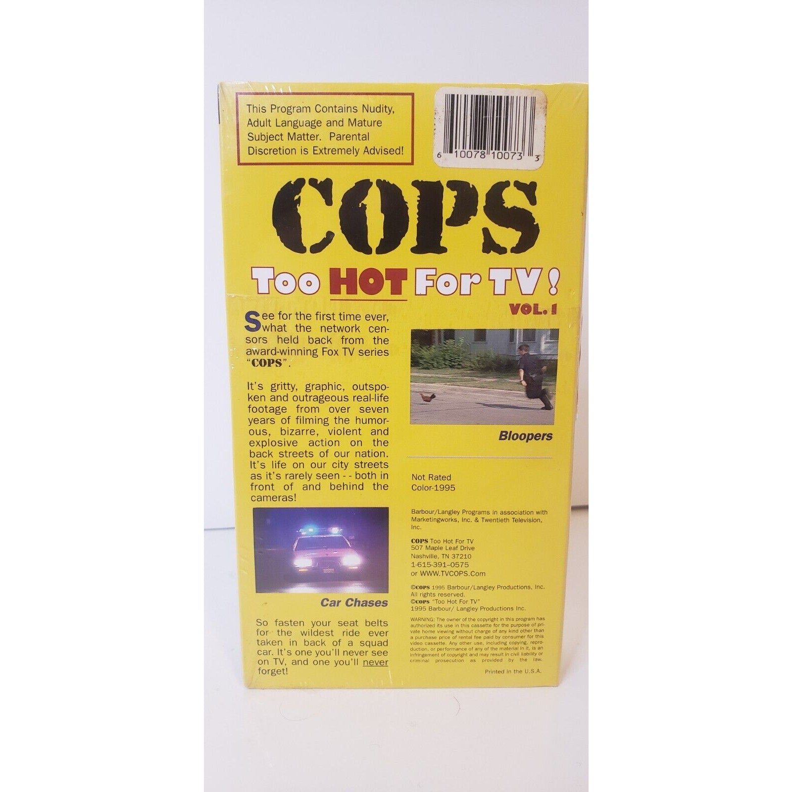 Cops : Too Hot For TV! Uncensored VHS Sealed New En Espanol