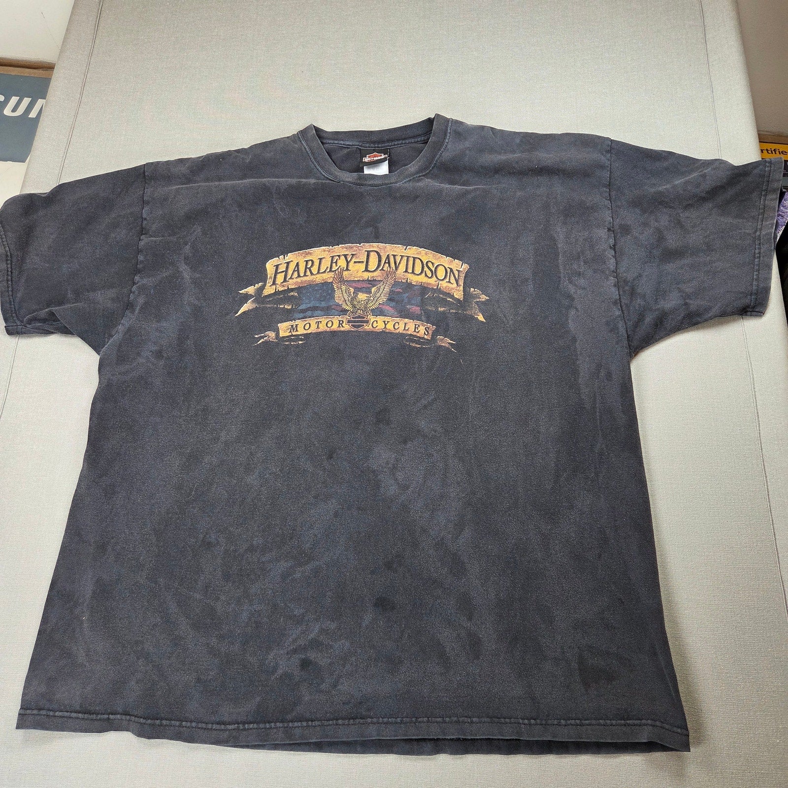 Harley Davidson 3XL T Shirt Lot Wild Prairie MN Sundance WY Distressed