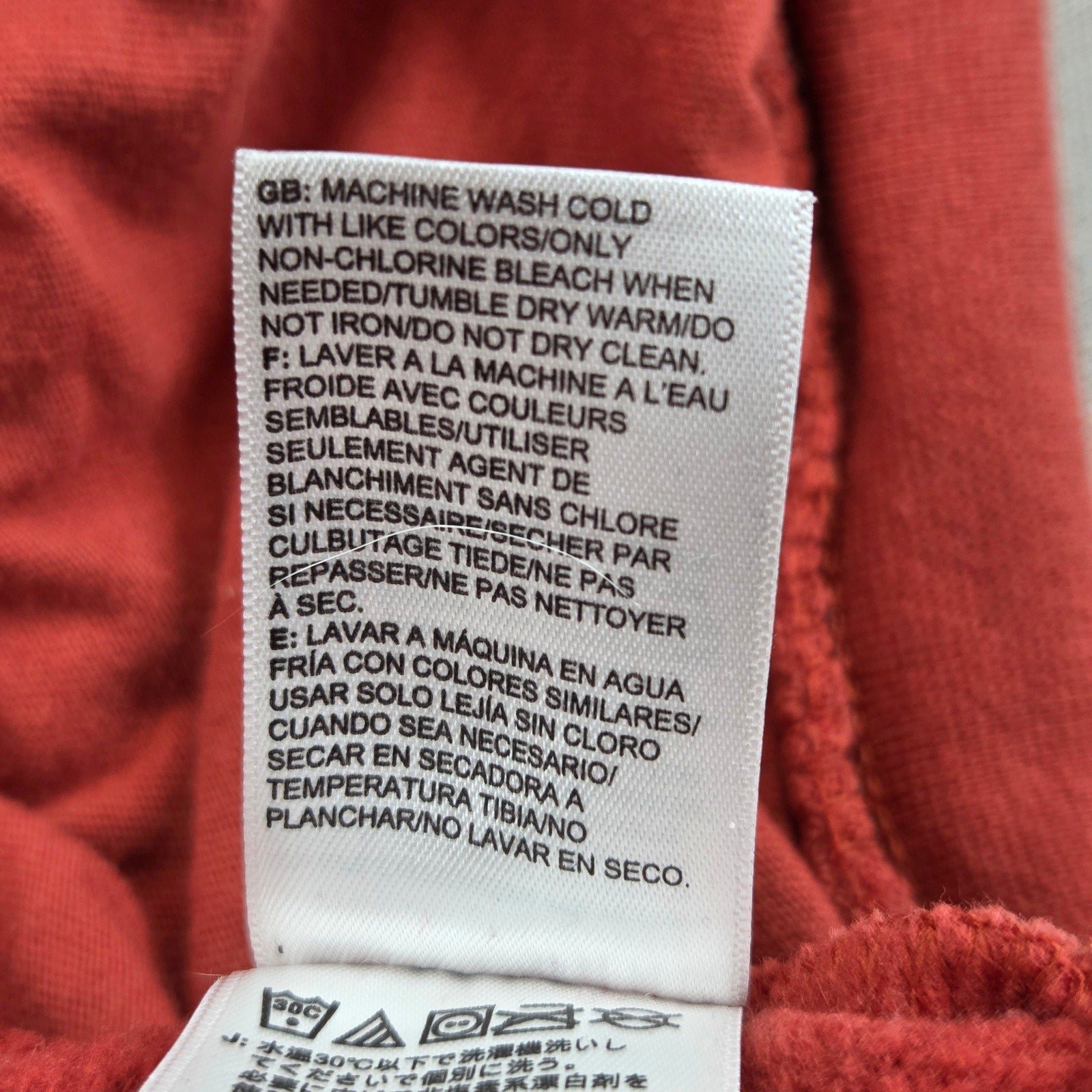 The North Face Fox Graphic Logo Hoodie Mens Small Pullover Sweatshirt Red