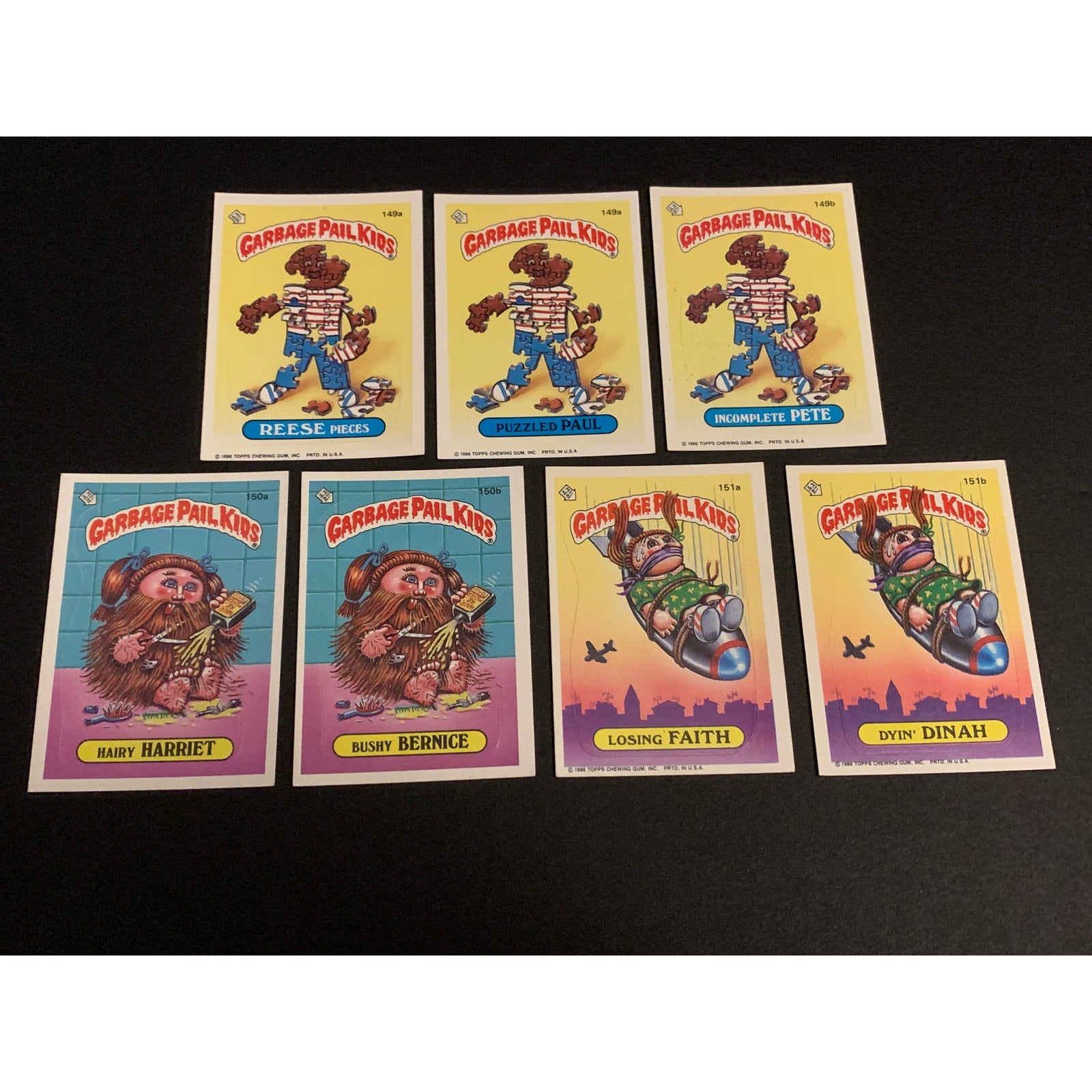 1986 Topps Garbage Pail Kids Series 4 Complete Set w/ Reese Pieces Crystal Gale