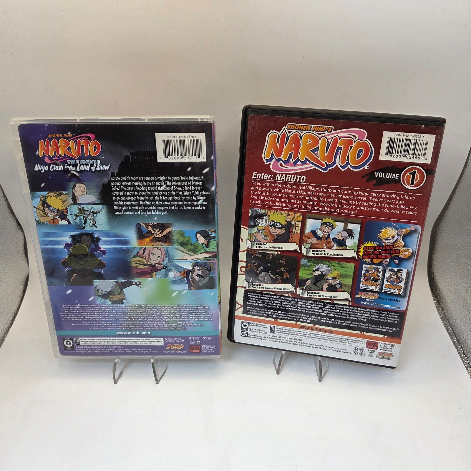 Naruto DVD Lot Enter Naruto Vol 1 Movie Ninja Clash Land of Snow Poster