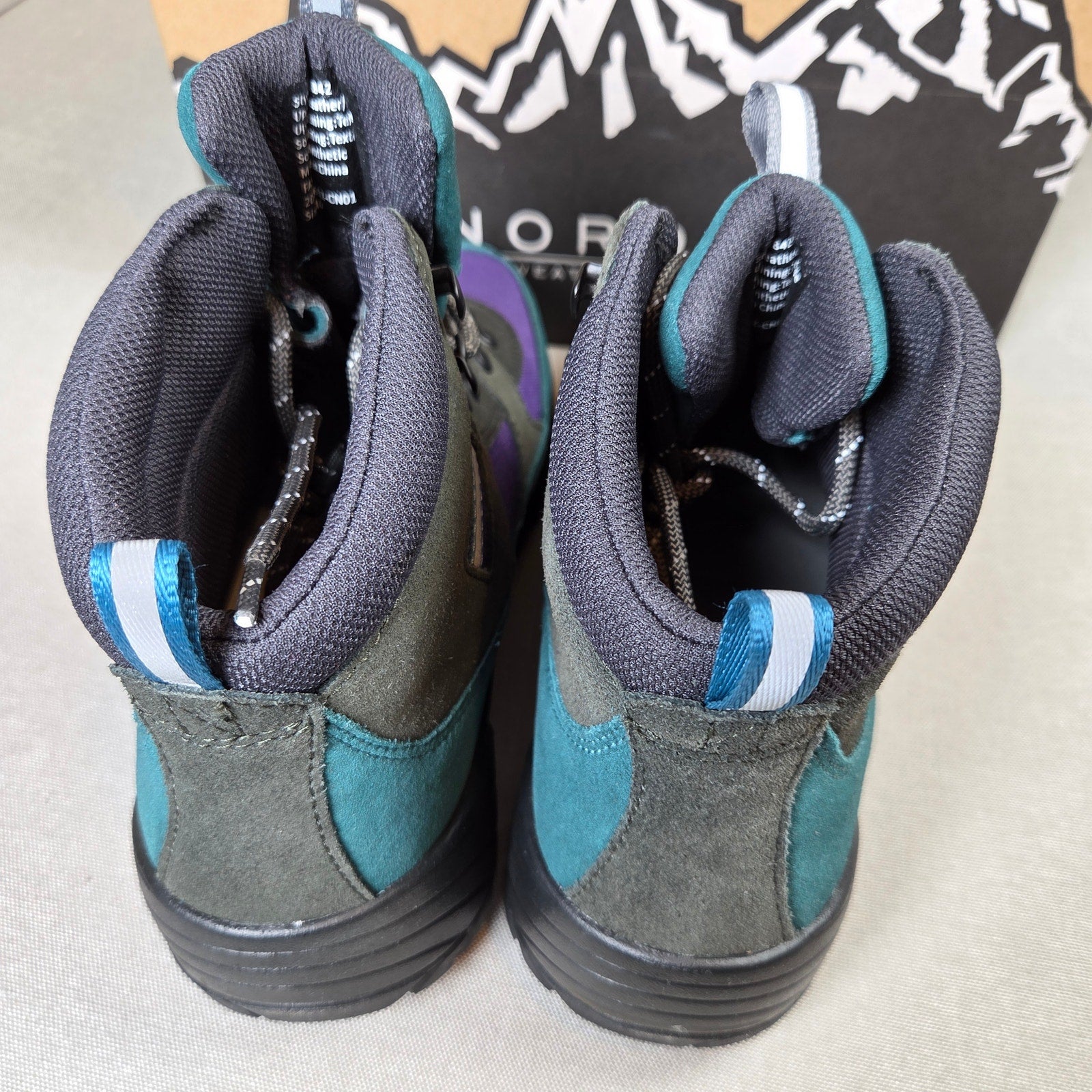 J.Crew Nordic Hiker Boots AZ842 Vibram Purple Multi Size 10 New Box