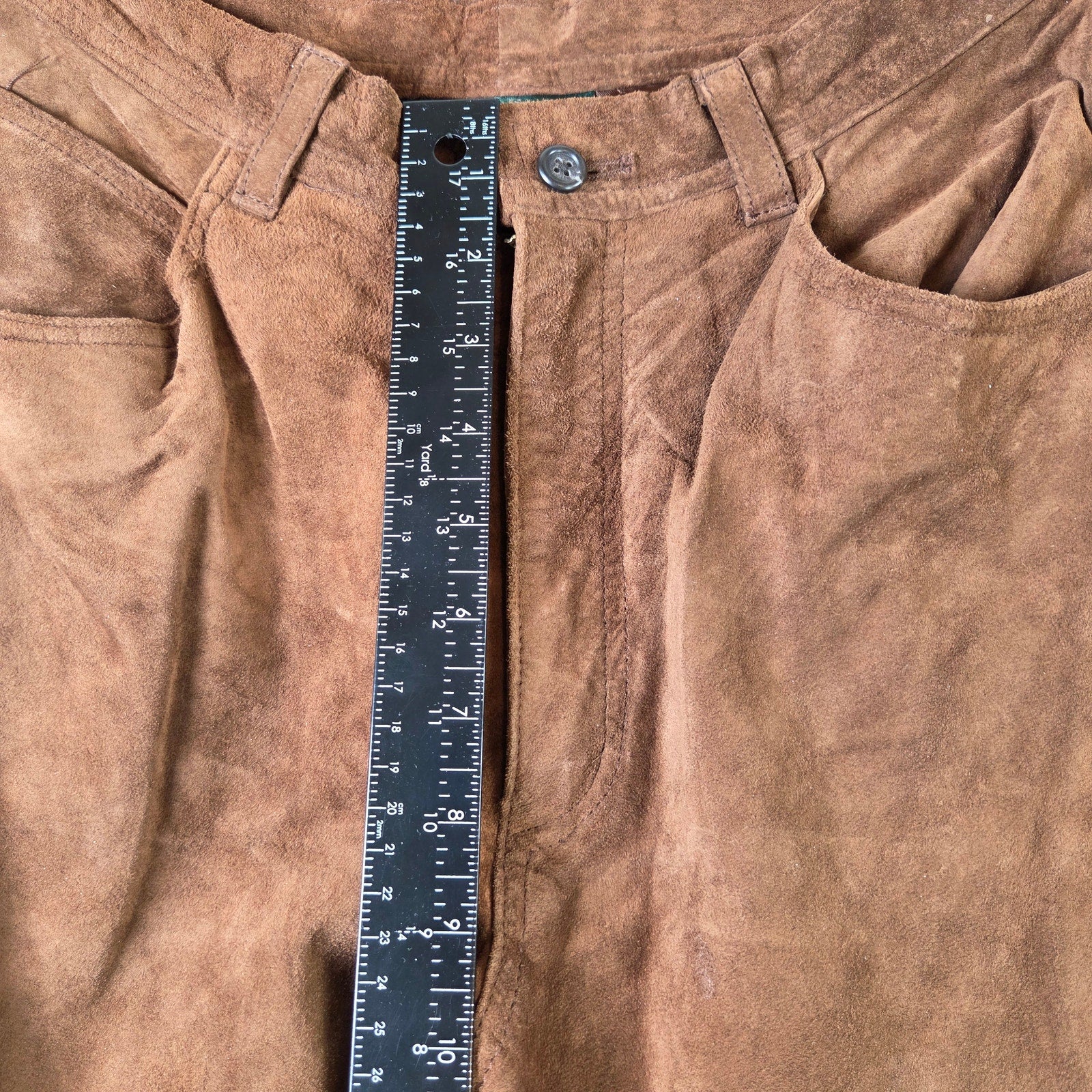 Lauren Ralph Lauren Leather Pants Womens 8 Straight Leg Suede Soft
