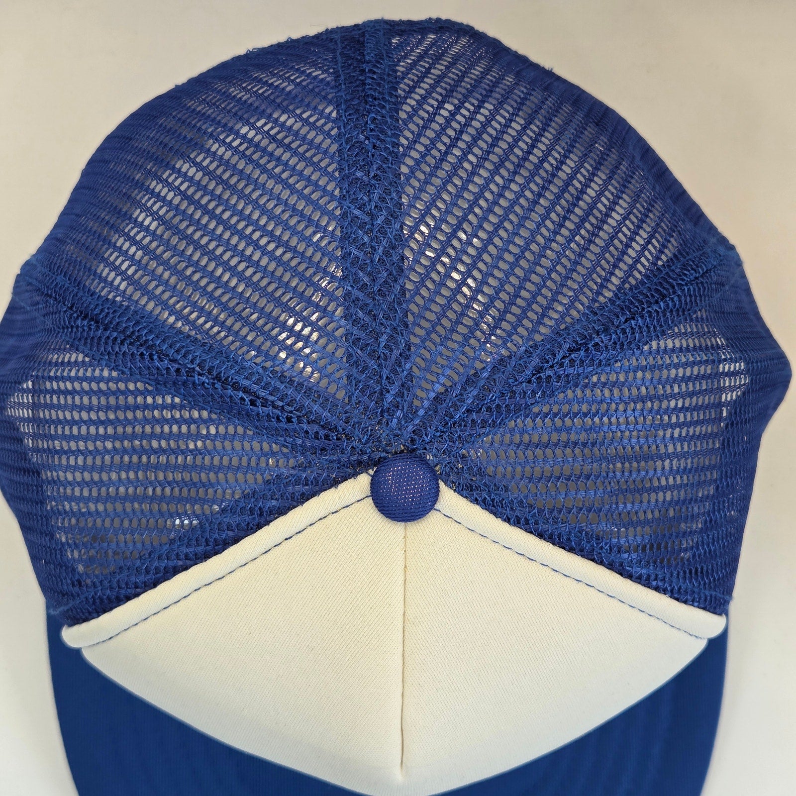 Vintage Mackinac Island MI Trucker Hat Foam Mesh Snapback Taiwan R.O.C. Blue