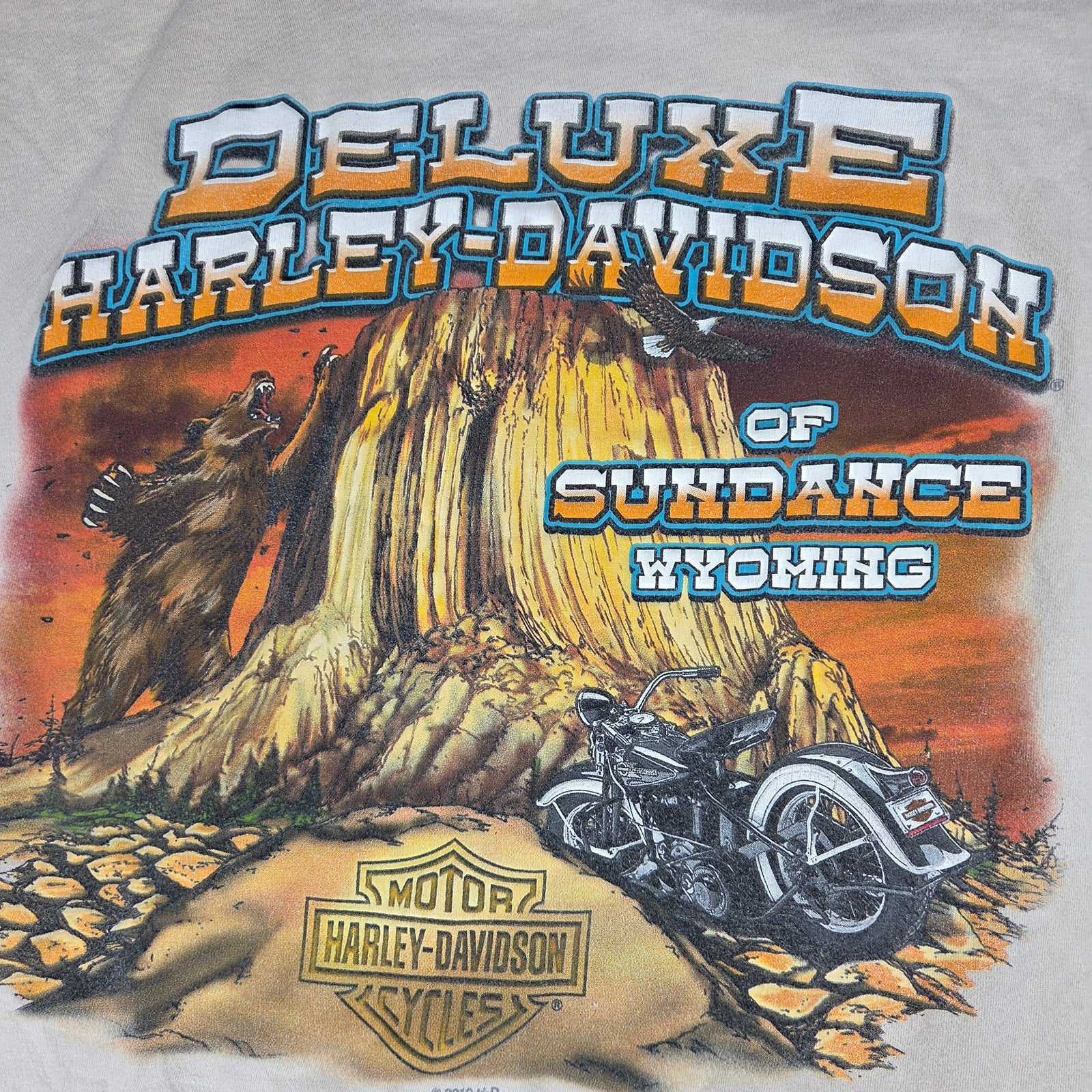 Harley Davidson 3XL T Shirt Lot Wild Prairie MN Sundance WY Distressed