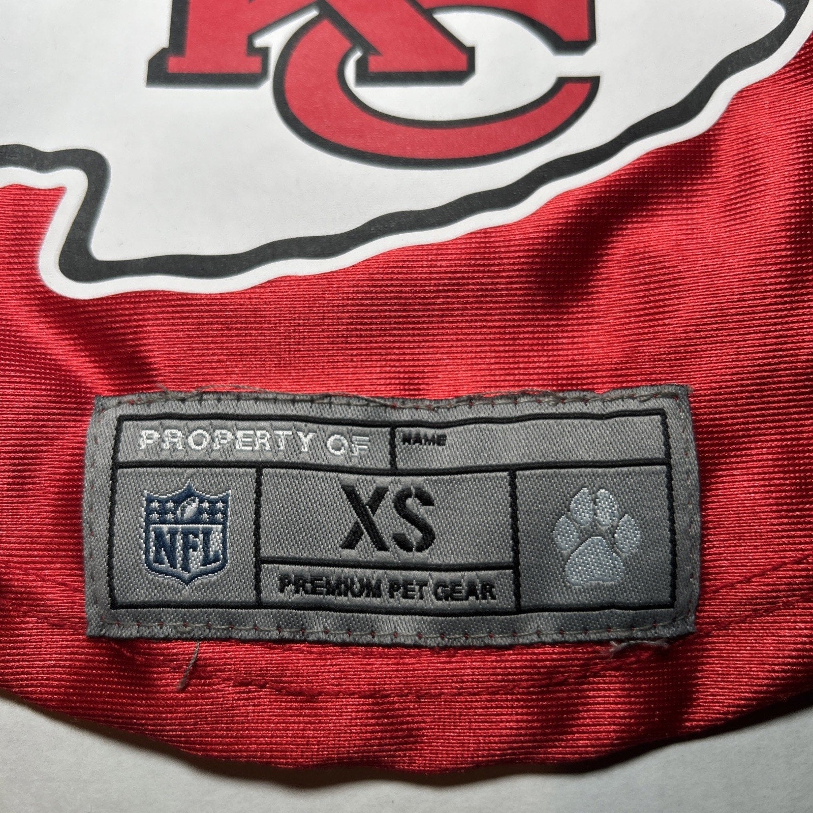 Kansas City Chiefs XS Dog Jersey