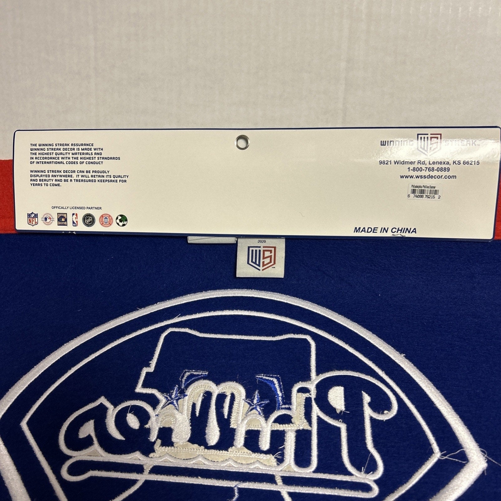 Philadelphia Phillies Wool Blend MLB Champions Banner, 24" x 36"