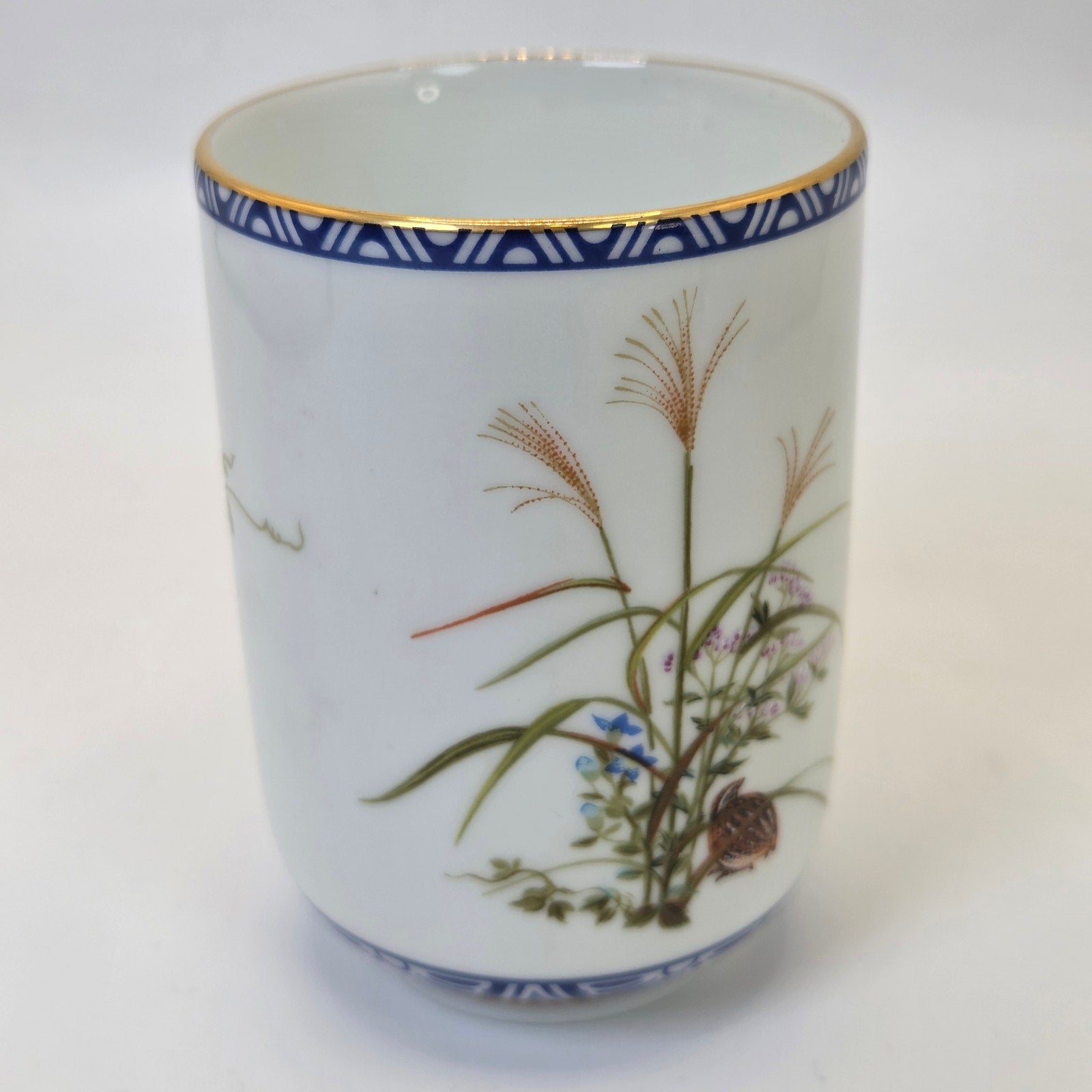 Franklin Porcelain 1985 Quail and Autumn Grasses Porcelain Tea Cup Japan (78/80)