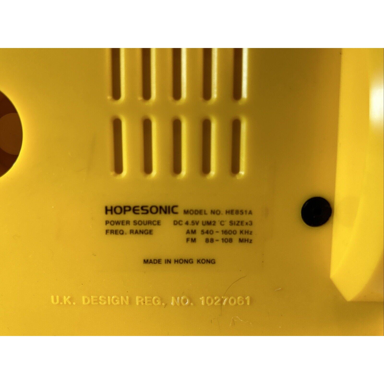 Hopesonic Water Resit Flash Light Radio AM/FM w/Electric Siren Used but tested