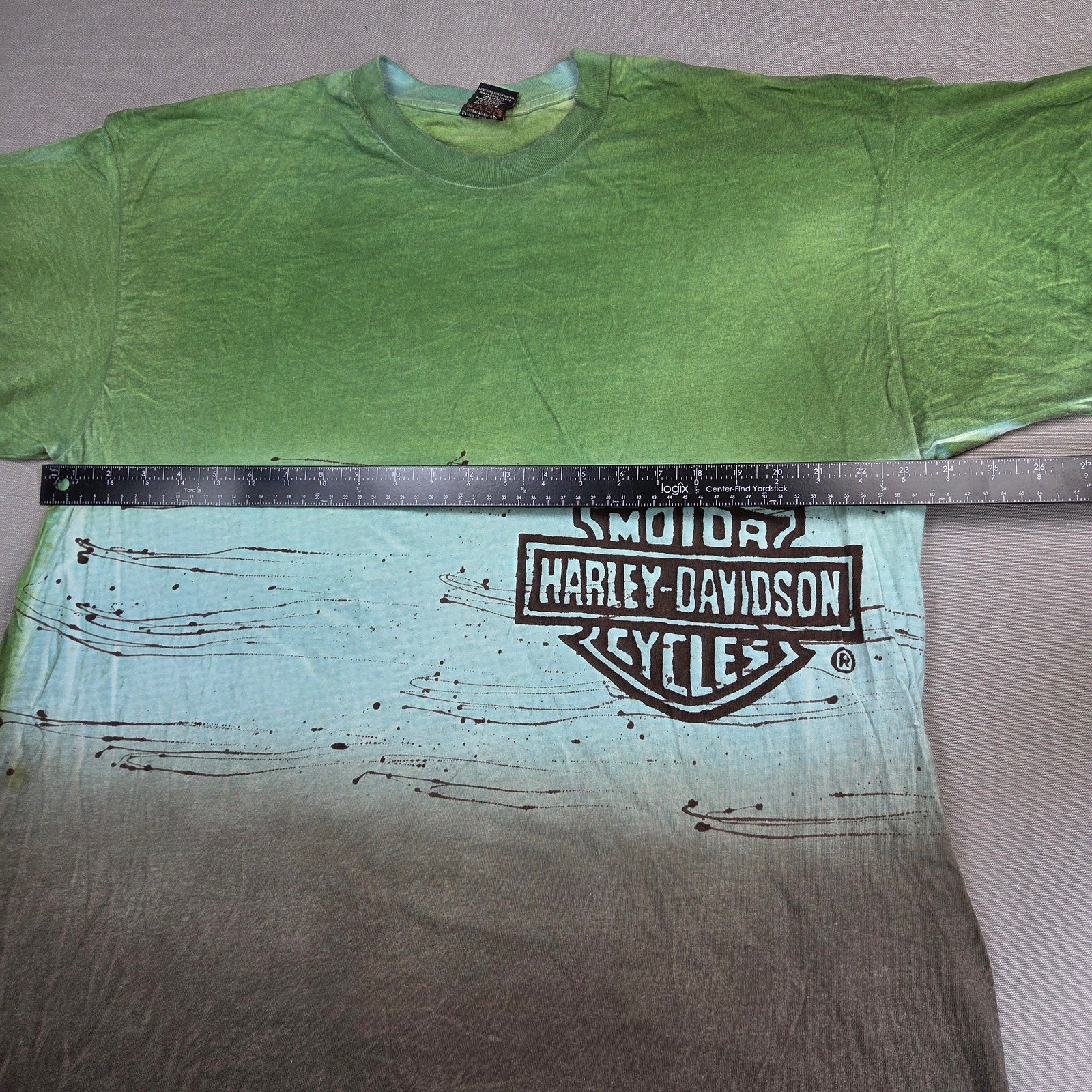 Harley Davidson Las Vegas 2XL Splatter Tri Dye Dealer T Shirt Cotton Made in USA