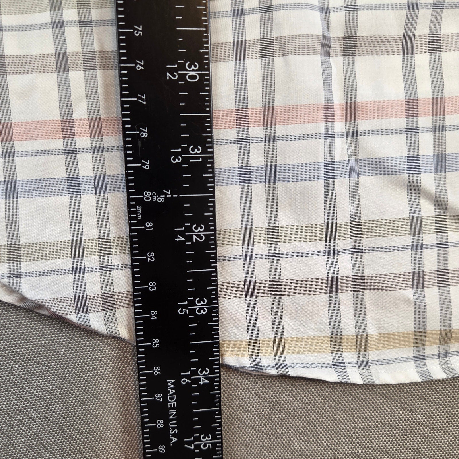 Leo Chevalier Men’s Short Sleeve Shirt LT Large Tall Plaid NWT Cotton Laos