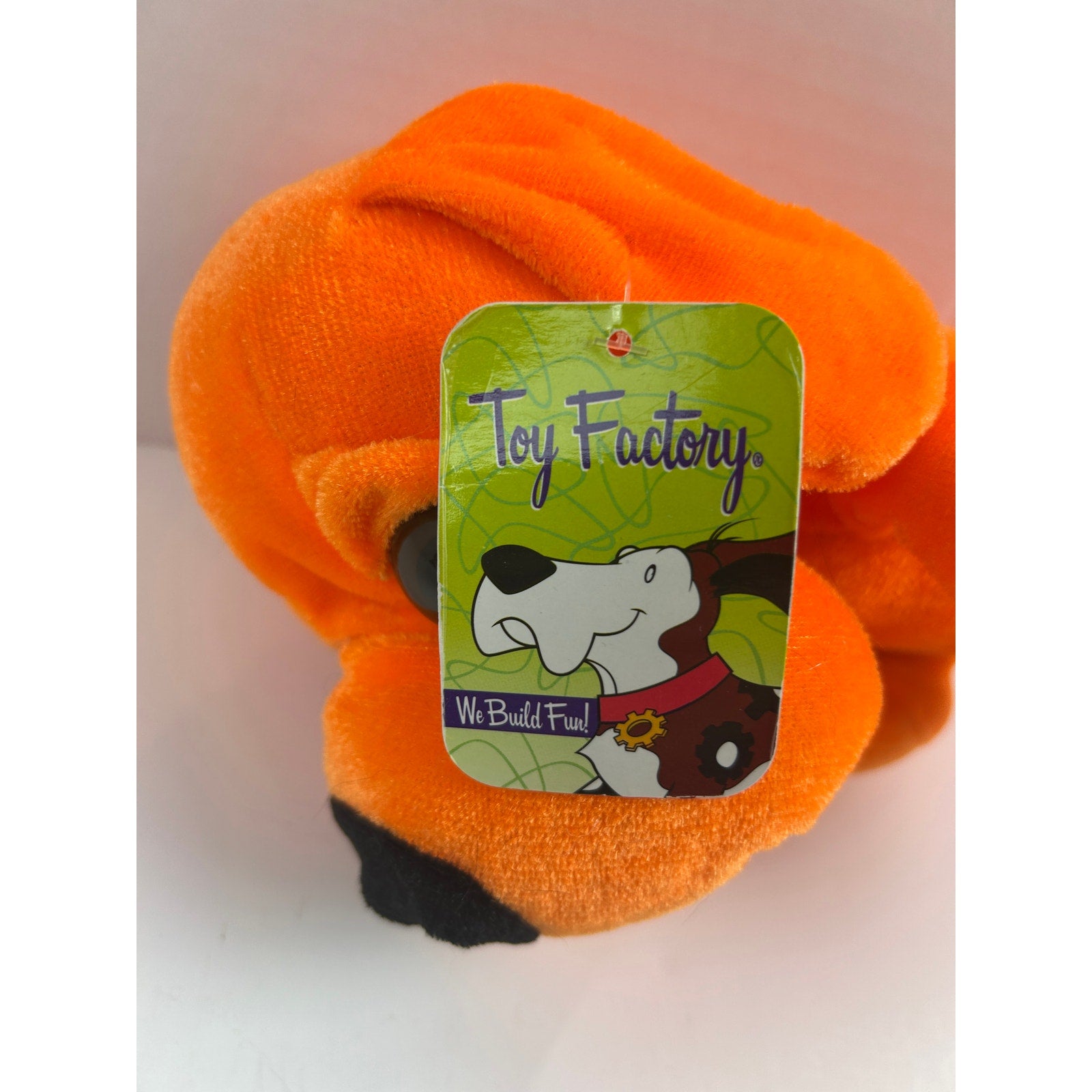 Toy Factory Orange Puppy Dog Plush Stuffed Animal 9" 2014 Carnival Prize