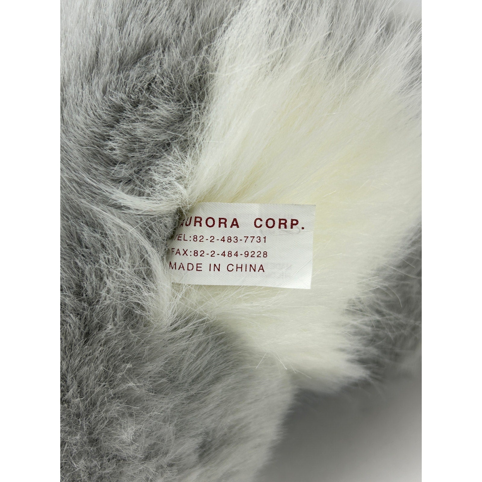 Aurora Plush Easter Bunny Gray Rabbit Holding Carrot Stuffed Animal