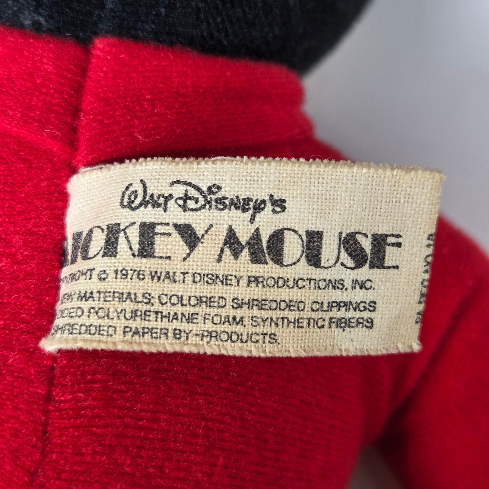 Vintage Knickerbocker 1976 Walt Disney Mickey Mouse Plush 14″ Taiwan