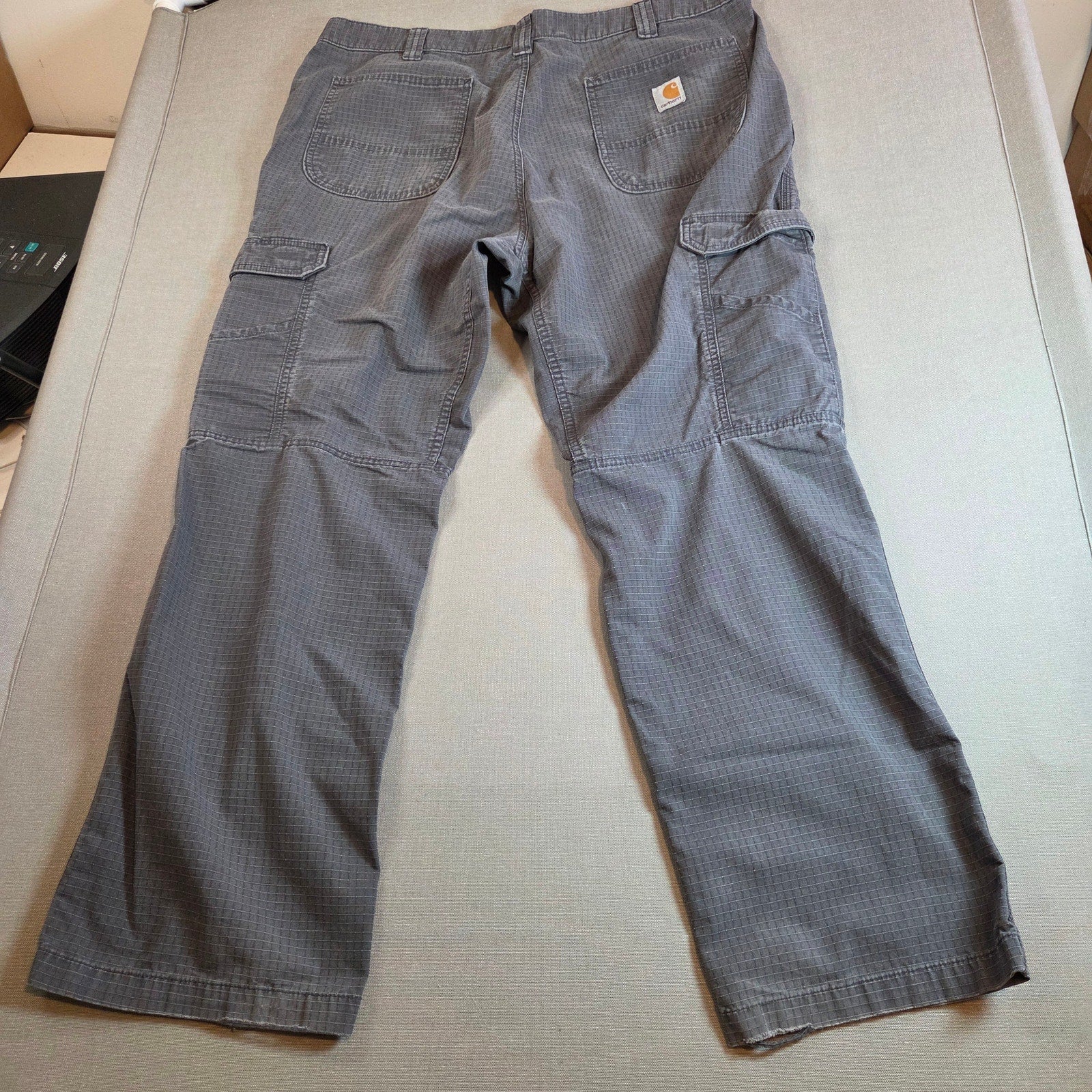 Carhartt Relaxed Fit Gray Work Pants 40x32 Heavy Duty Utility Distressed