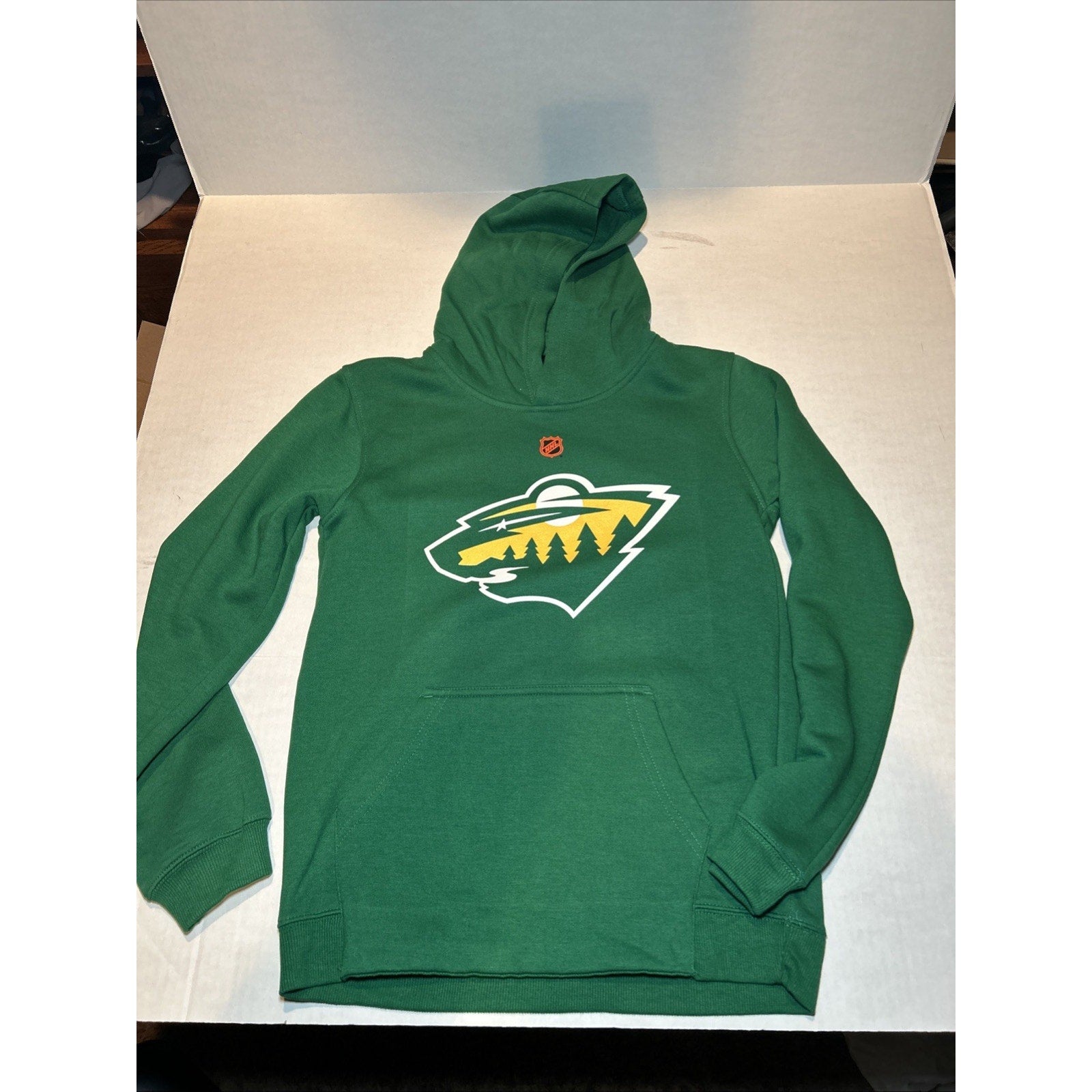 Minnesota Wild Throwback Colors Hooded Sweatshirt Outer Stuff Youth Size XL