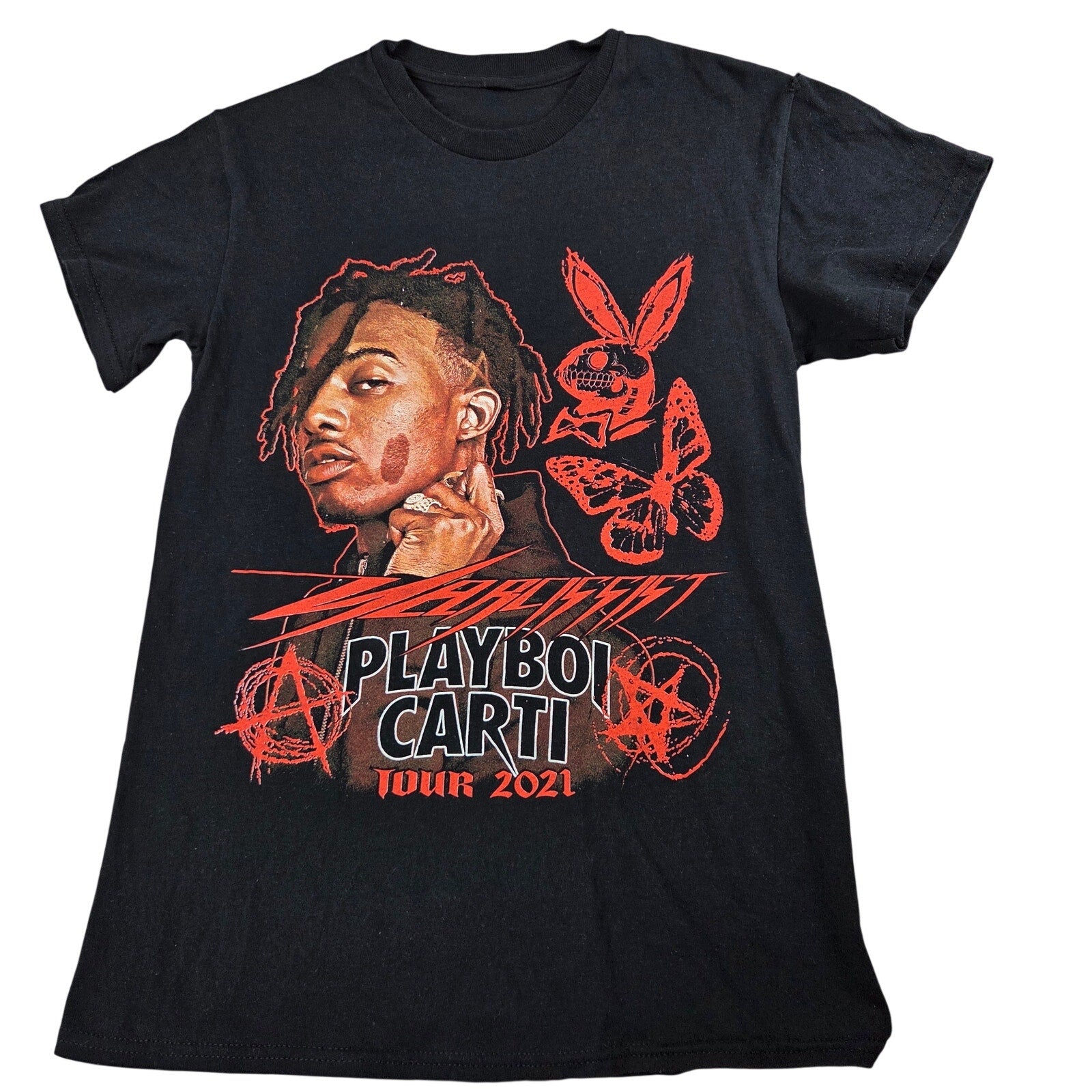 Playboi Carti Narcissist Tour 2021 Double Sided Concert T Shirt Small Sz S
