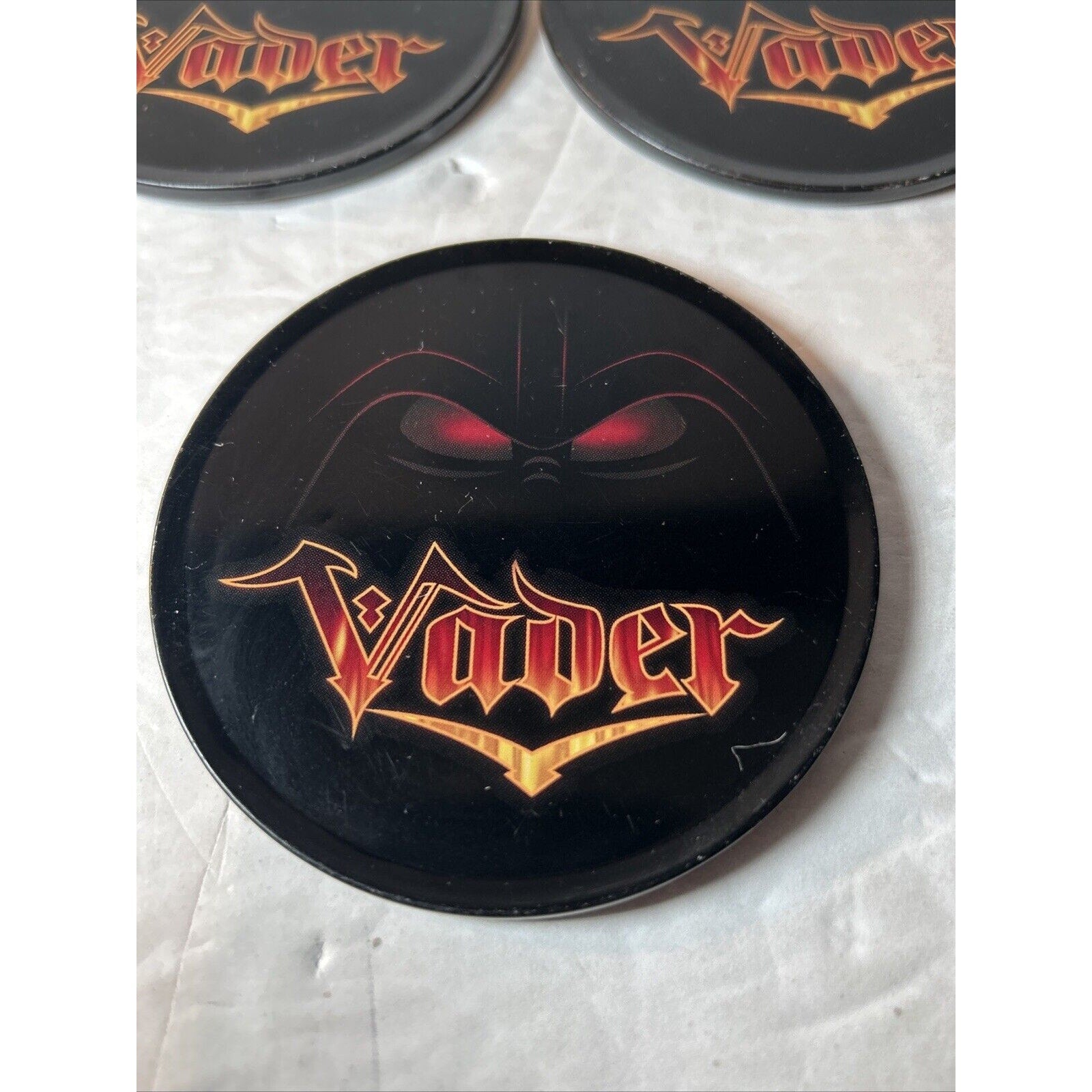 Fan-Made Darth Vader Coaster Set (5) Star Wars Inspired Cork Back – Rare Find