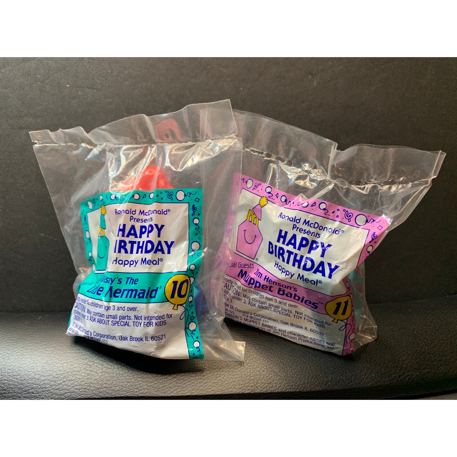 1994 McDonalds Happy Birthday Happy Meal 2 Complete Sets Toys Bags Boxes Lot