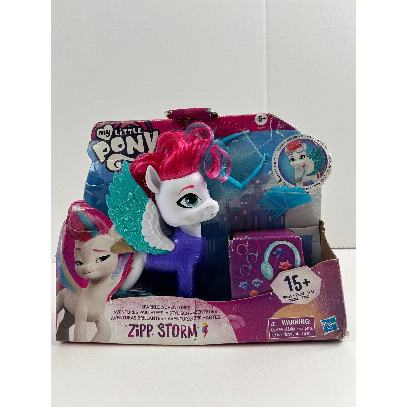 My Little Pony Sparkle Adventures Zipp Storm Pegasus Figure Hasbro 15+ Accessories