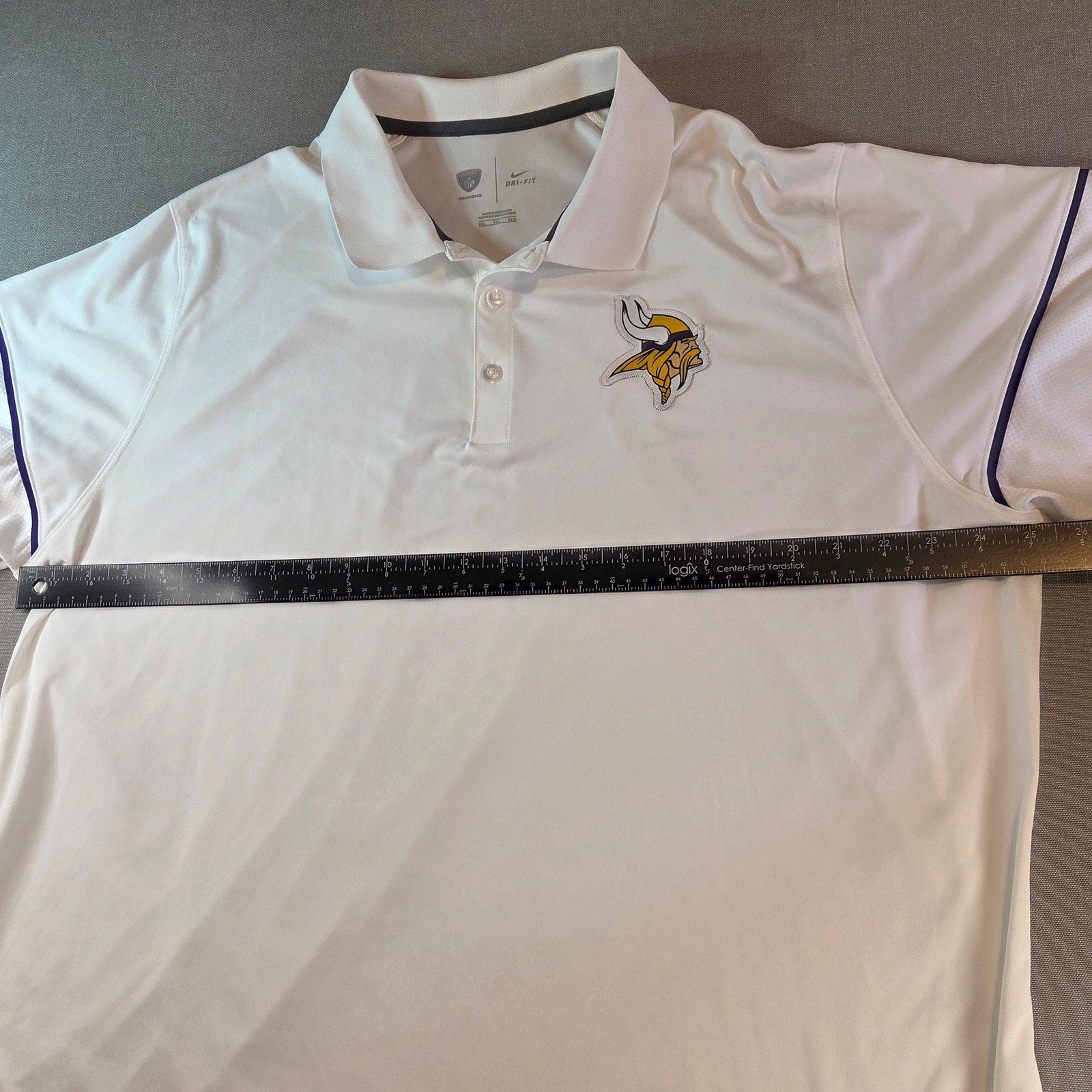 Nike Dri-FIT Minnesota Vikings NFL Equipment Training Polo Shirt White XXL