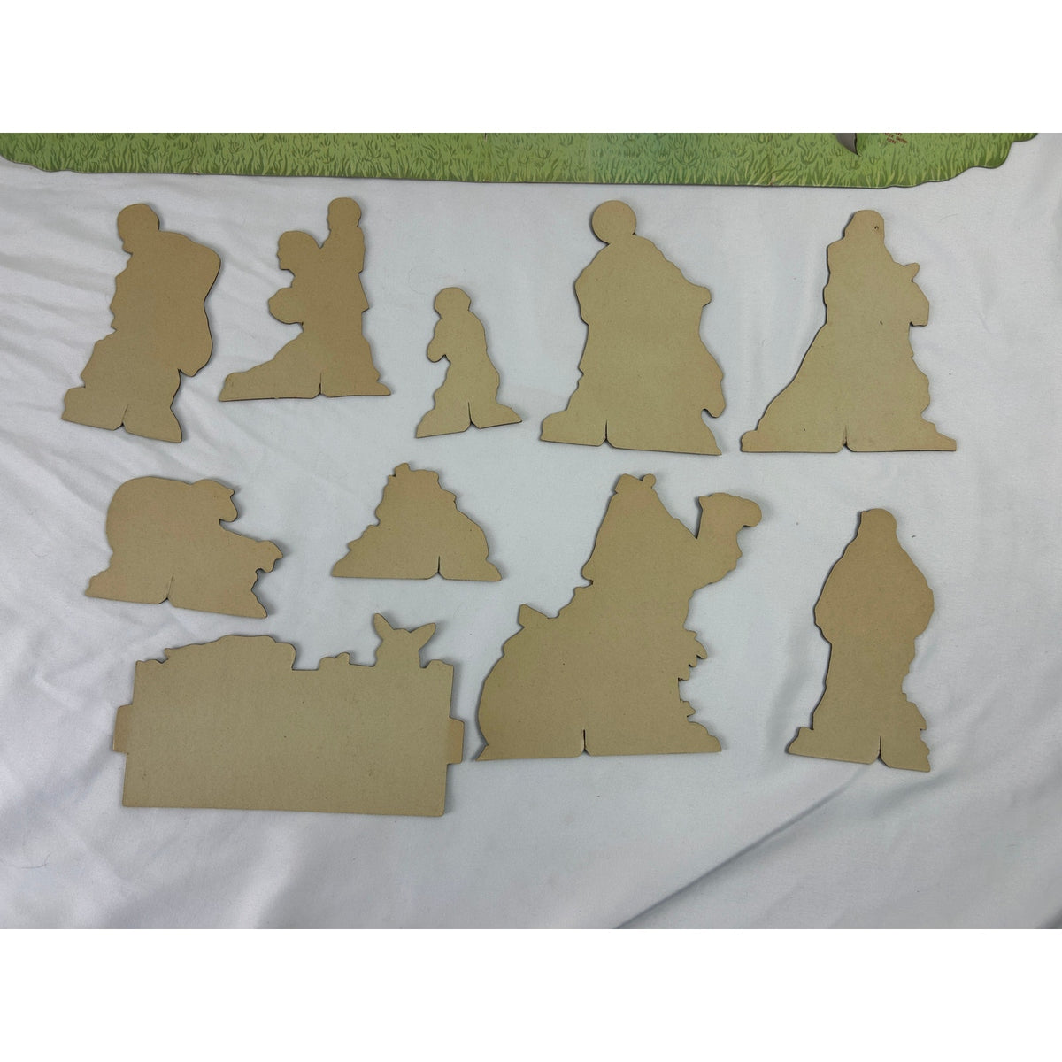 Vintage 1950s Christmas Manger Set No 743 Cardboard Nativity Complete Box