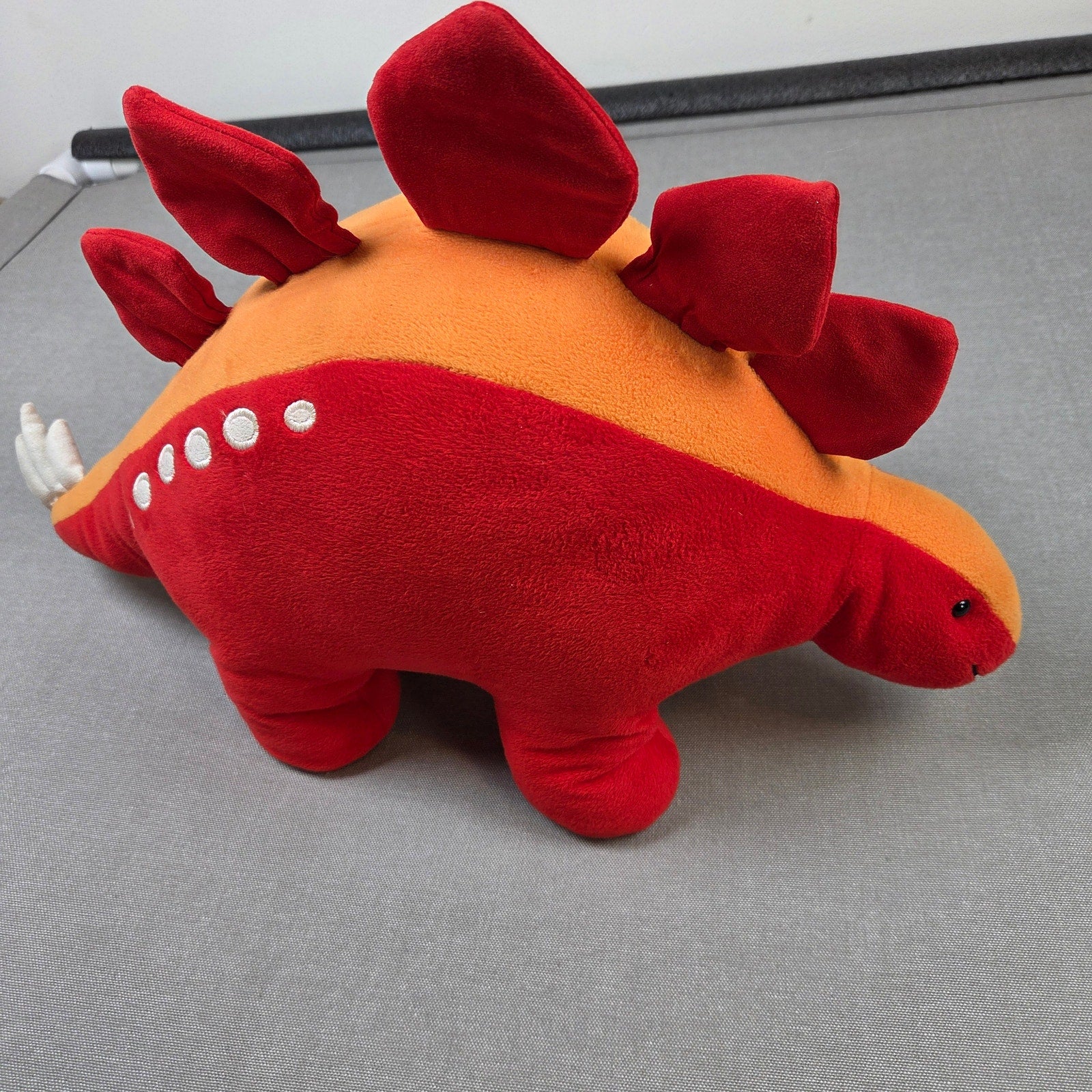 GUND Tailspin Stegosaurus Dinosaur Plush Red Orange Stuffed Animal Toy 18"
