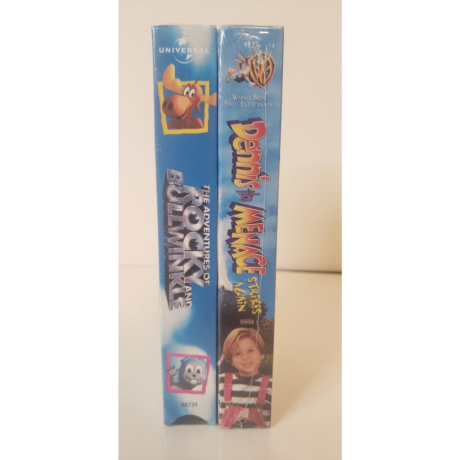 Dennis the Menace/Rocky & Bullwinkle VHS New Sealed Lot of 2 Kid's Movies