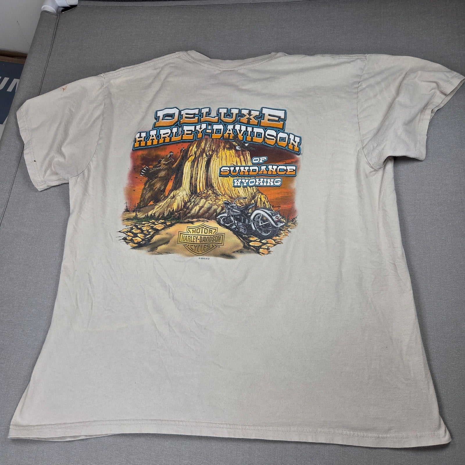Harley Davidson 3XL T Shirt Lot Wild Prairie MN Sundance WY Distressed