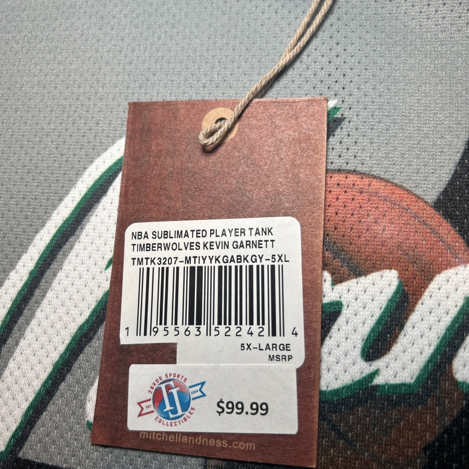 Kevin Garnett Timberwolves Mitchell & Ness NBA Sublimated Player Tank Size 5XL