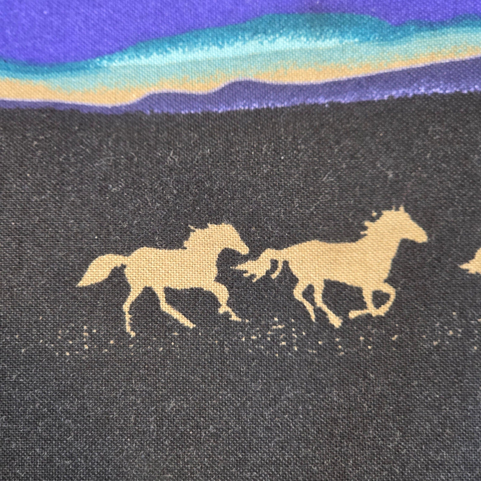 Vintage 90s Roper Western Shirt XL Horses Graphic Snap Button Made Korea