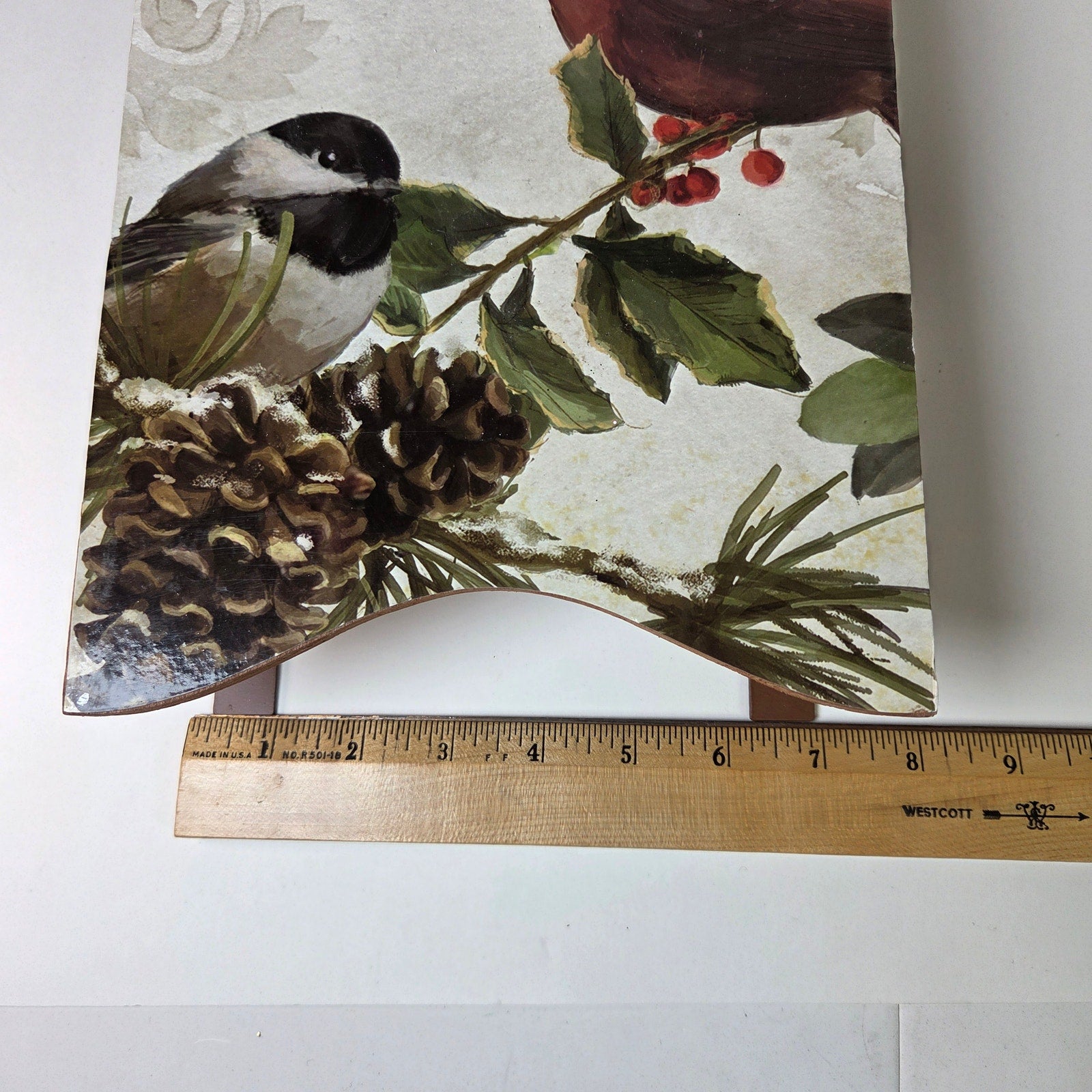 Christmas Wooden Sled Wall Decor Cardinals Blessed Home Sign