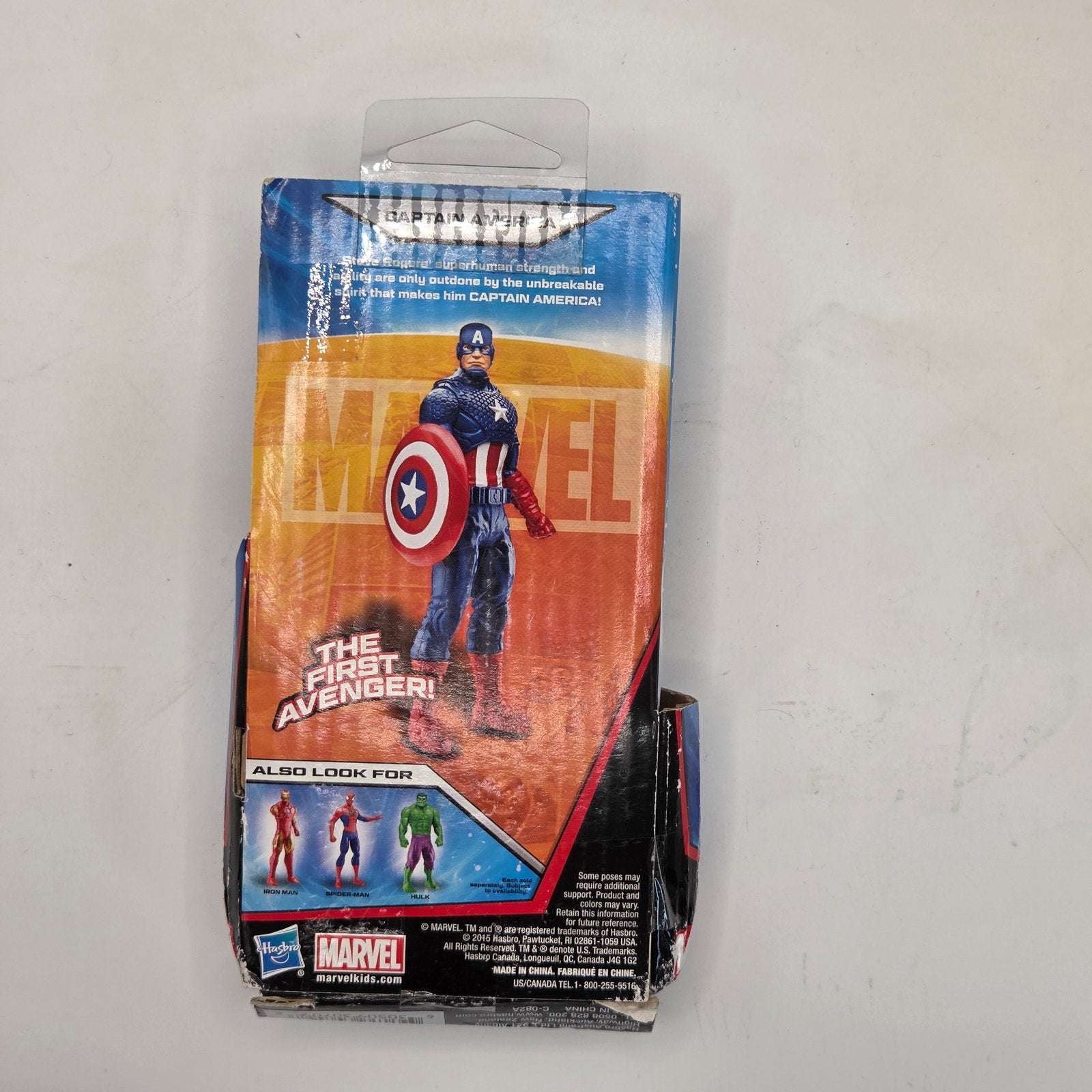 Marvel Kids 2015 Hasbro Captain America 6" Figure New Sealed Card Wear