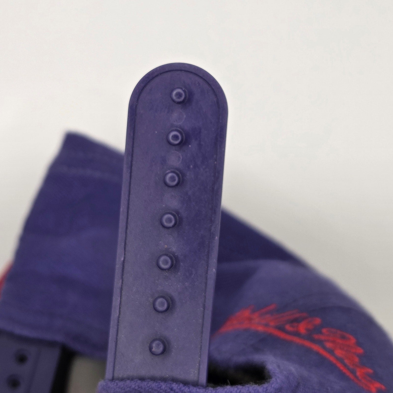 Toronto Raptors Mitchell & Ness Snapback Hat Purple Red Script Dinosaur Logo NBA