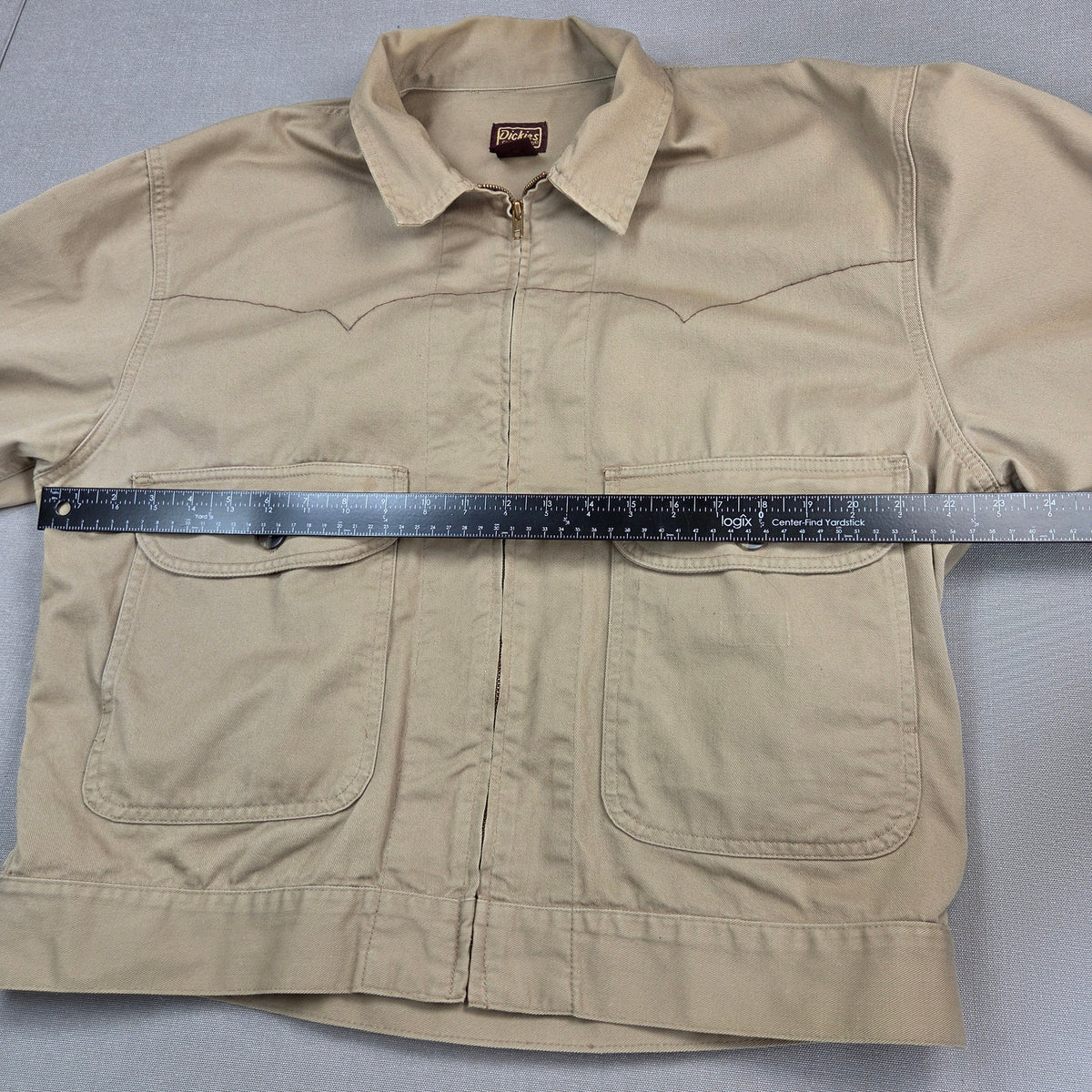 Vintage Dickies Guaranteed Work Jacket Men's L Tan Western Yoke Full Zip