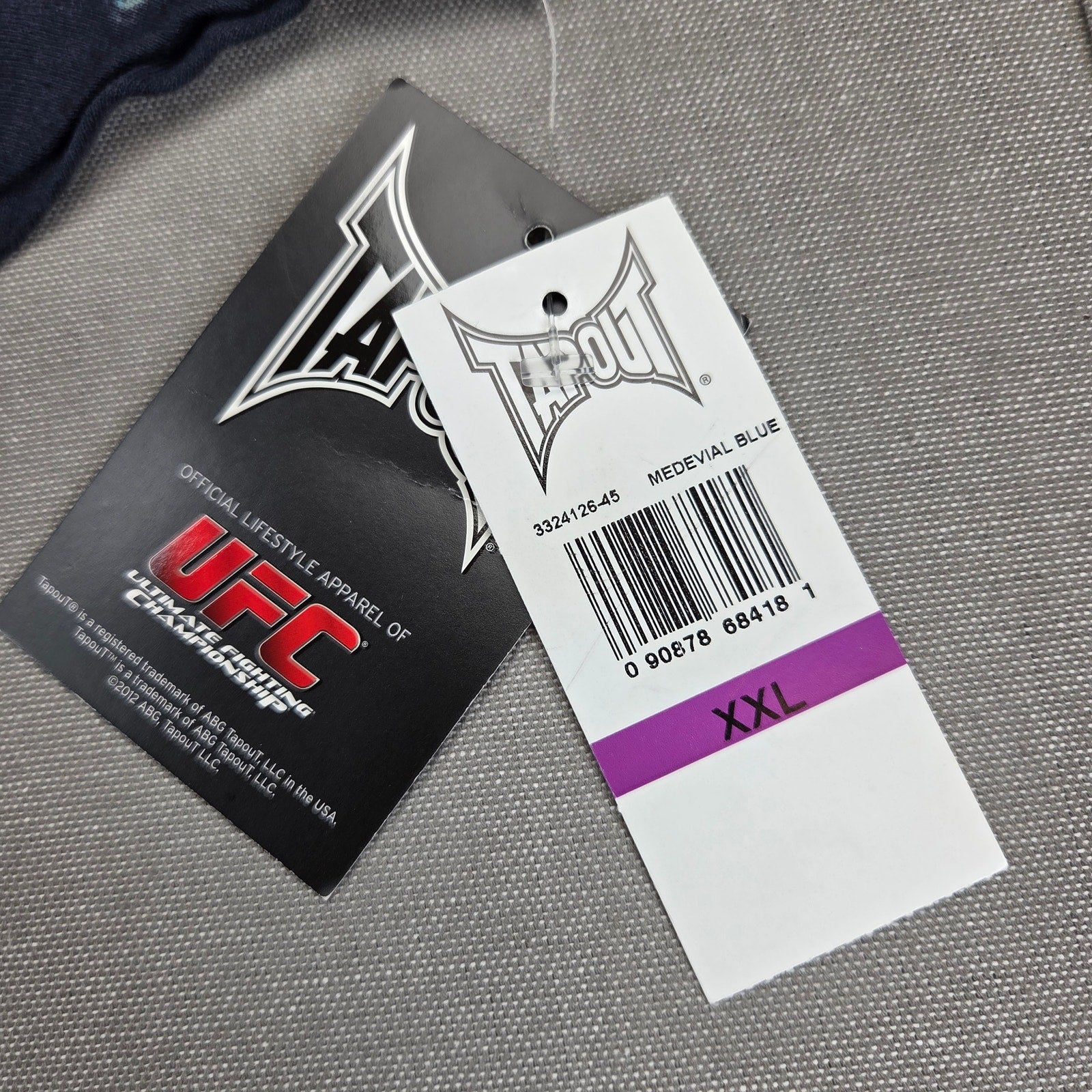 Tapout Skull Cross Graphic T Shirt NWT XXL Medieval Blue UFC Cotton 2012