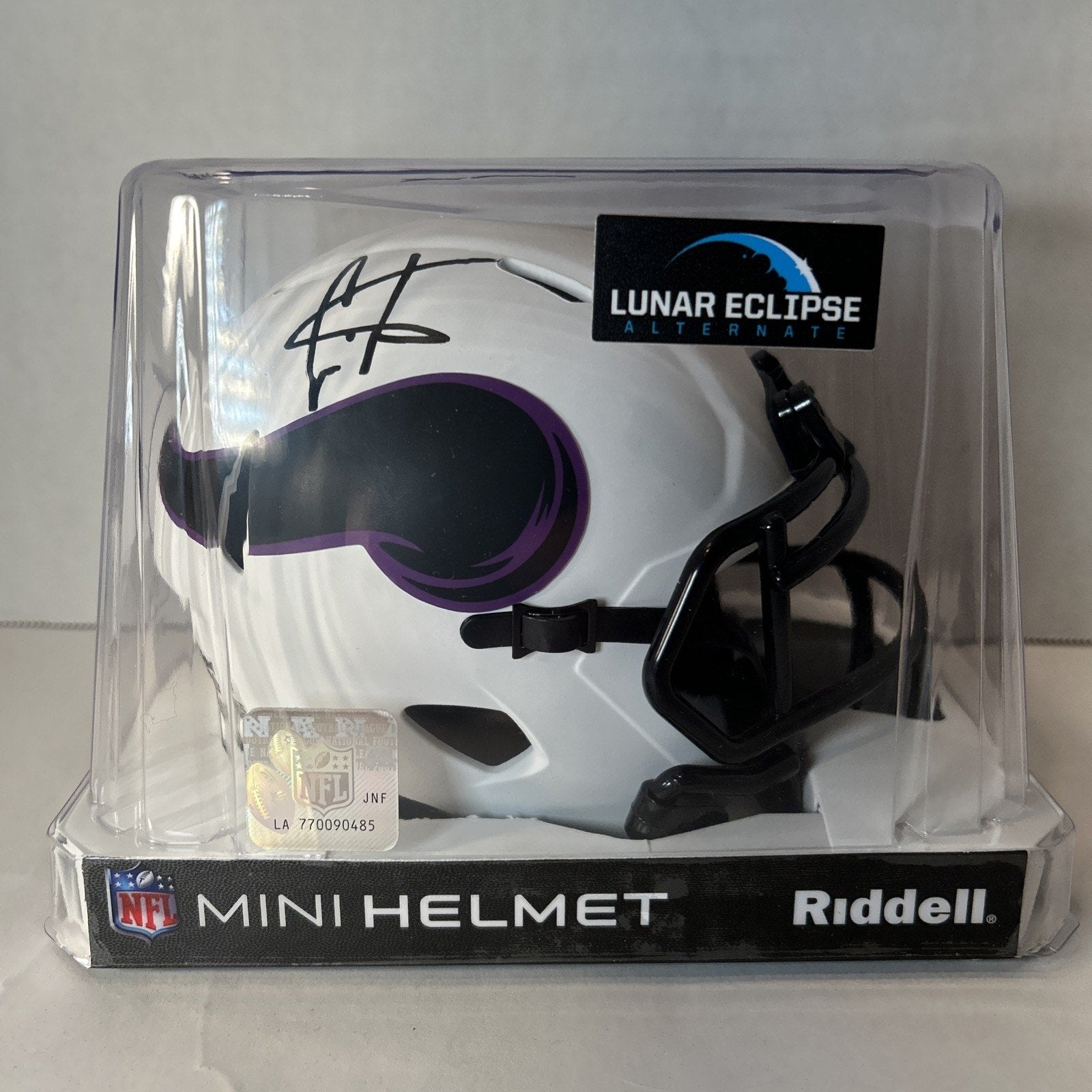Cris Carter Signed Vikings Lunar Eclipse Mini Helmet – HOF Auto Schwartz COA
