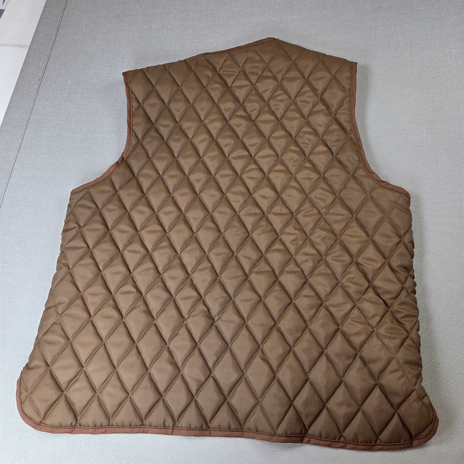 Vintage Haband Style 347 Quilted Hunting Utility Vest Mens L Nylon USA Zip