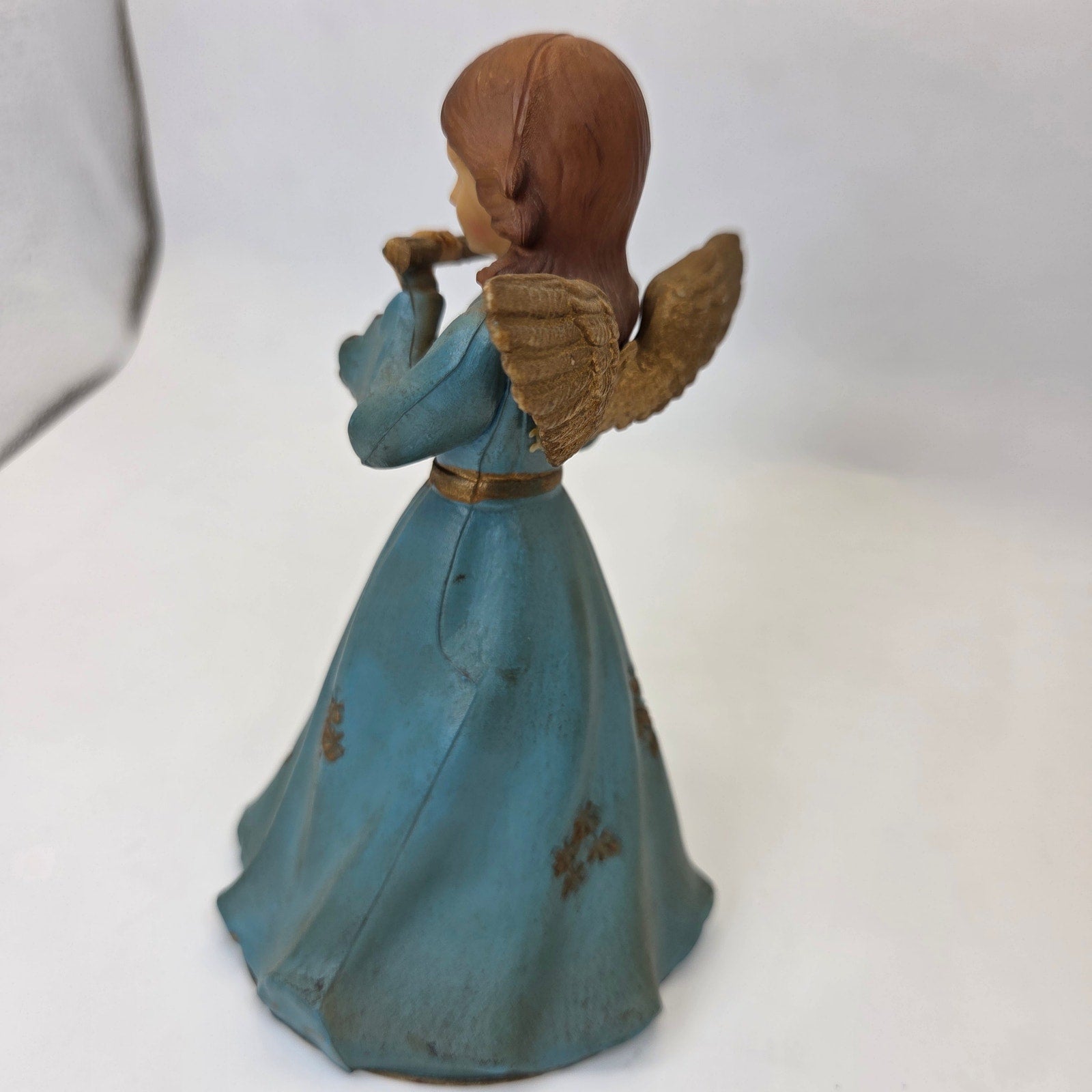 Vintage Art Plastics Angel Tree Topper Flute Figure #949 British Hong Kong