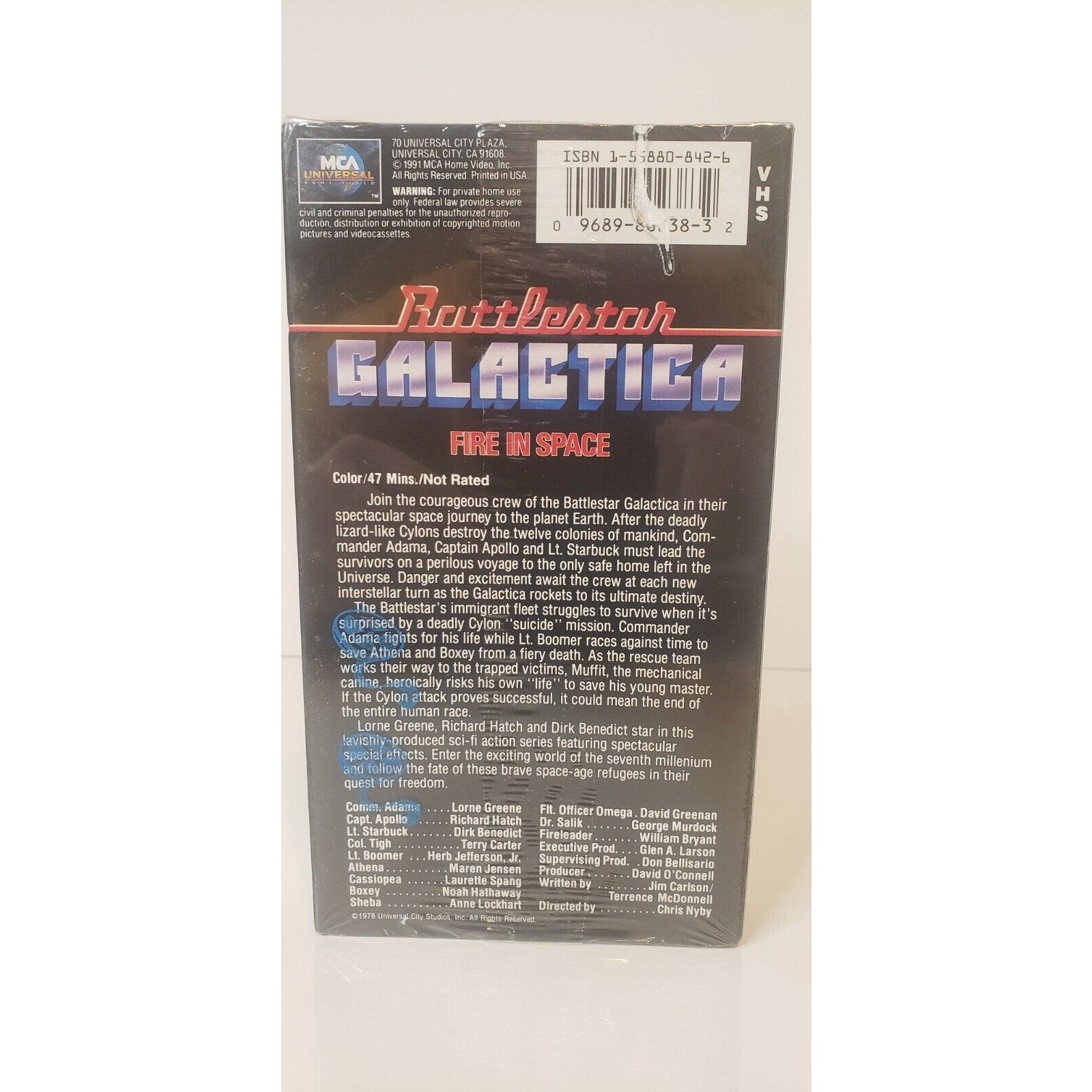 Battlestar Galactica Lot of 2 Fire In Space & The Lost Warrior VHS New Sealed