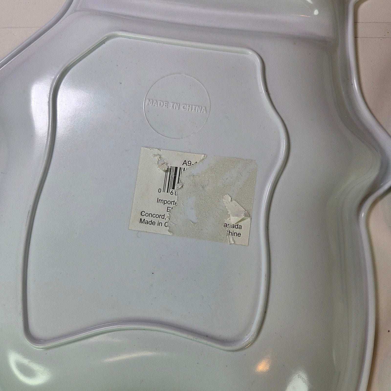Lot of 2 Christmas Cookie Trays – Santa & Reindeer Shaped Plastic Serving Plates