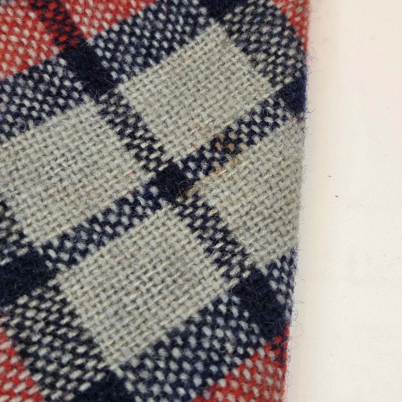 Vintage Vaux Hall Fashioned Elegance Wide Plaid Tweed Necktie 55" x 4" USA