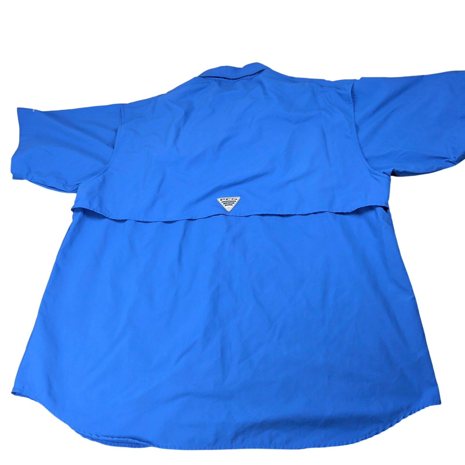 Columbia PFG Bahama II FM7047 Fishing Shirt Blue Omni Shade Vented XL