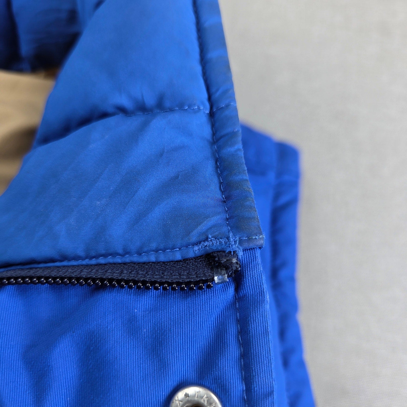 Patagonia Bivy Down Vest Men's XS FA13 27585 Goose Down Blue Snap Zip