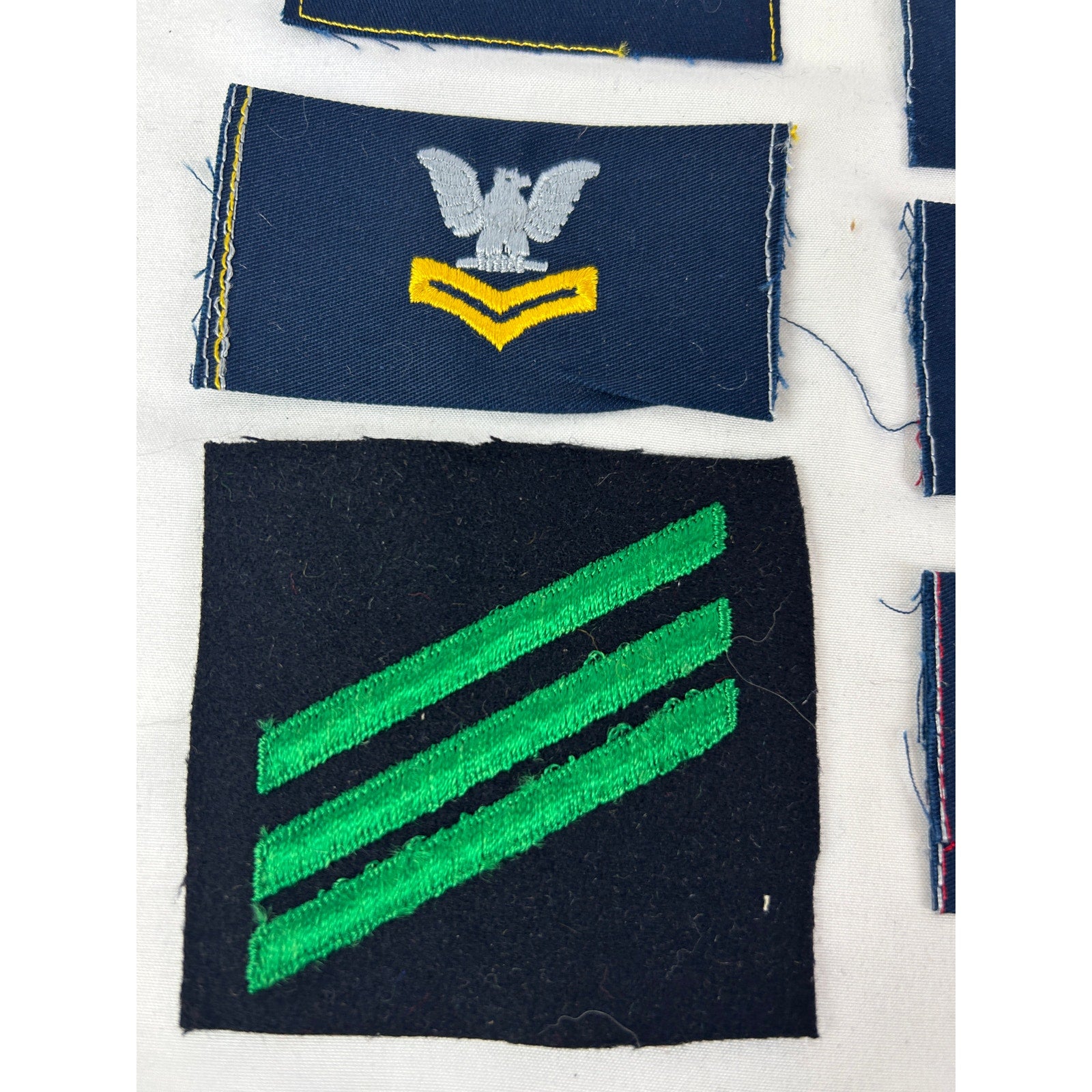 Vintage US Navy Patch Lot Rating Badges Flag Anchor Insignia 9pc