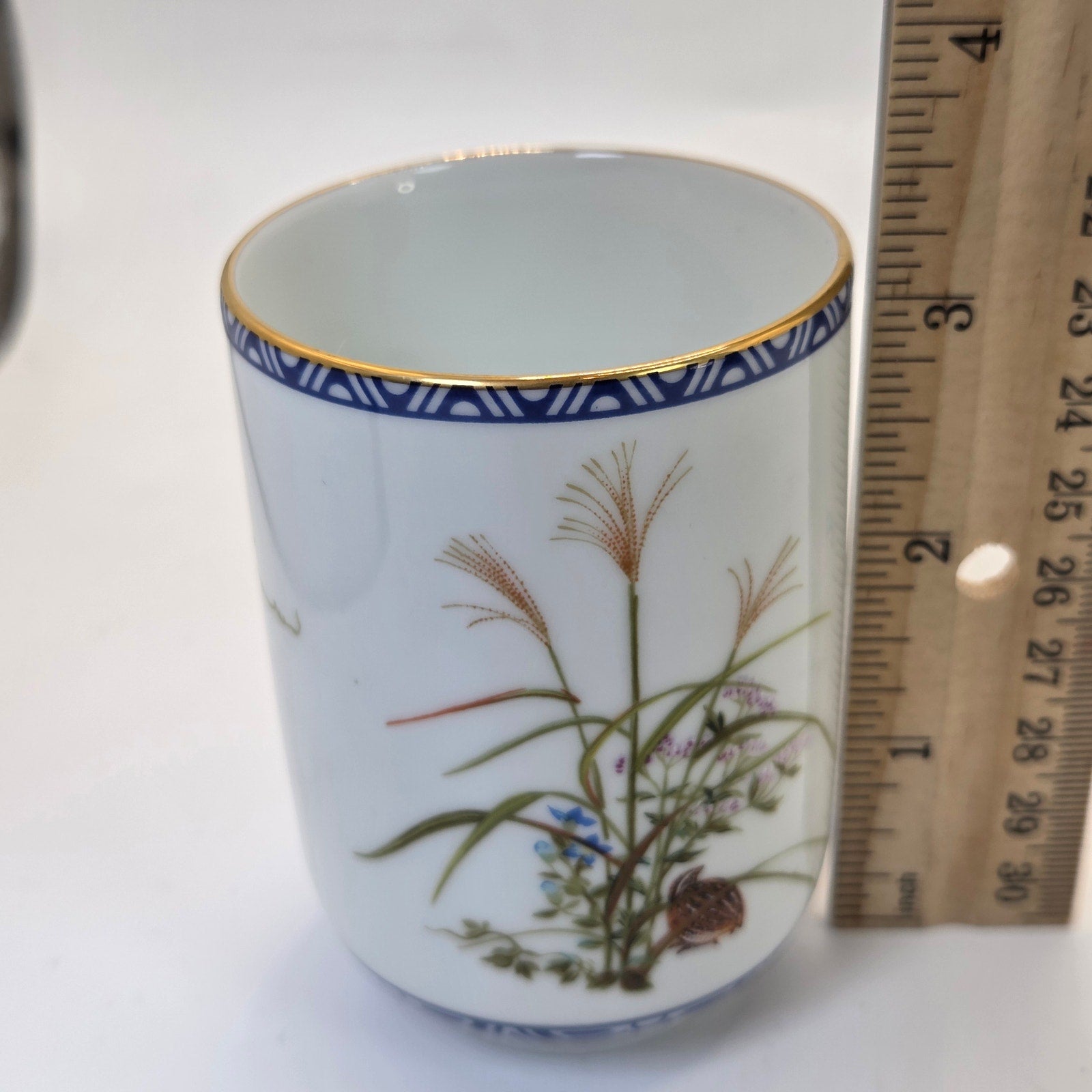Franklin Porcelain 1985 Quail and Autumn Grasses Porcelain Tea Cup Japan (78/80)